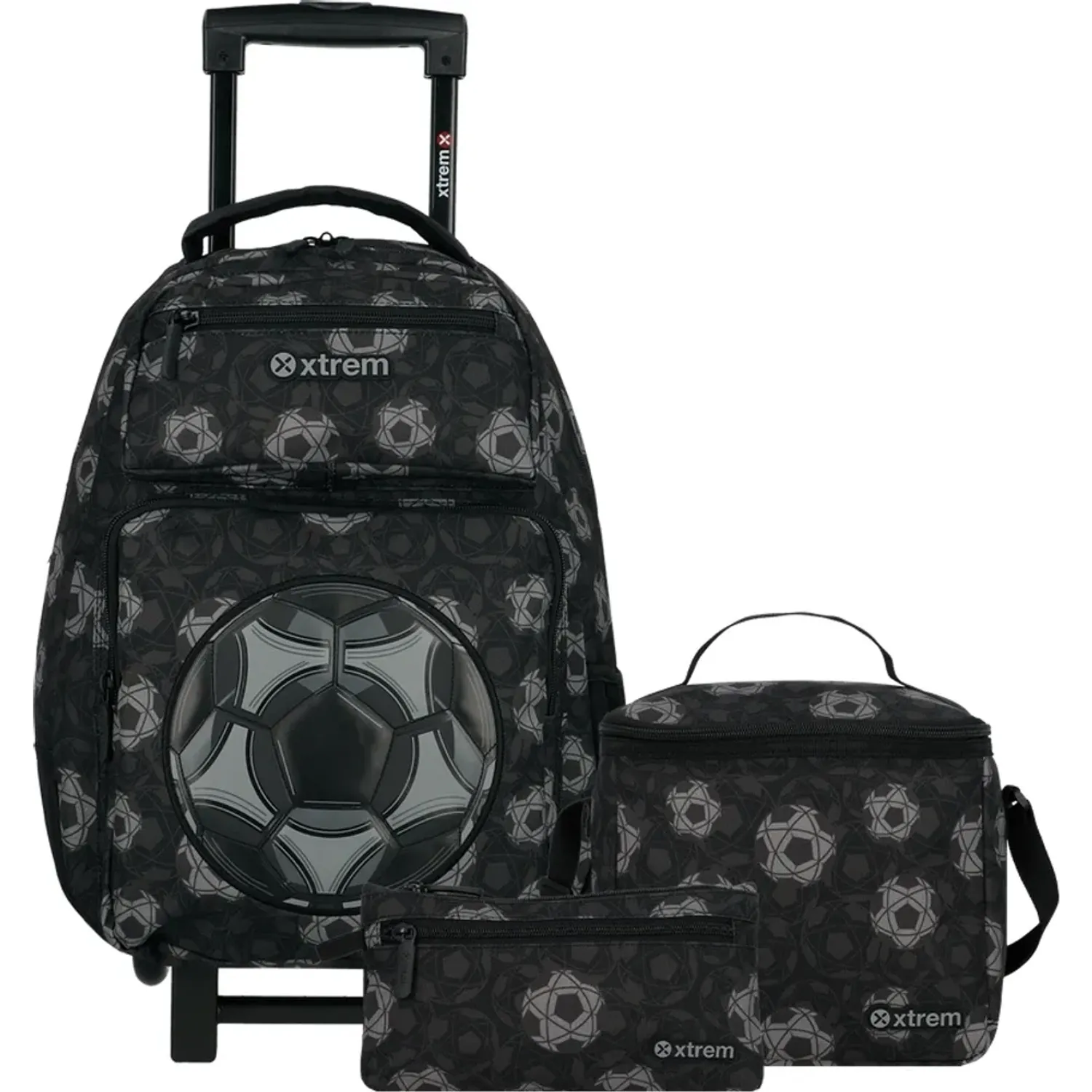 Set Xtrem Mochila Con Ruedas Niña Runpack 6xt color negro | Platanitos
