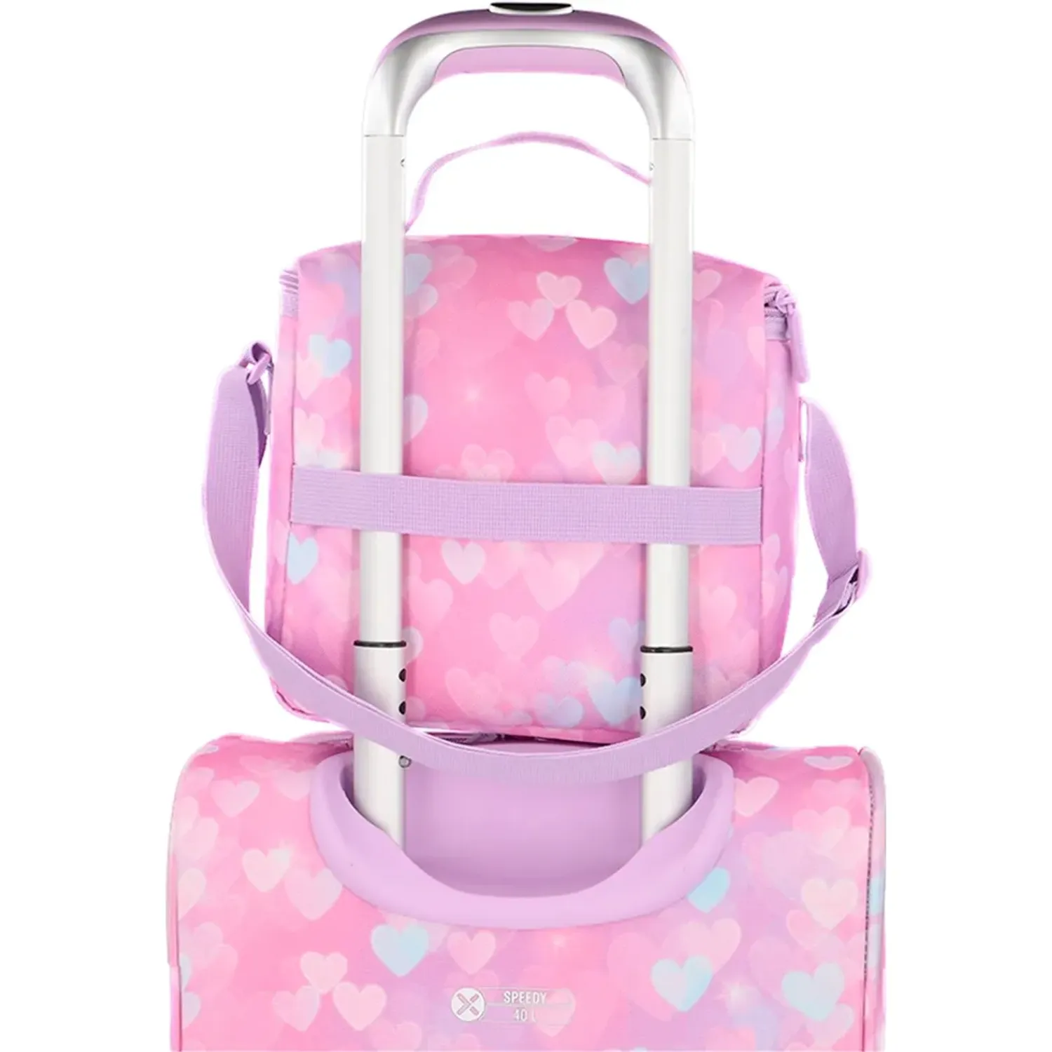 Set Xtrem Mochila Con Ruedas Niña Speedy Pack 6xt color rosado | Platanitos