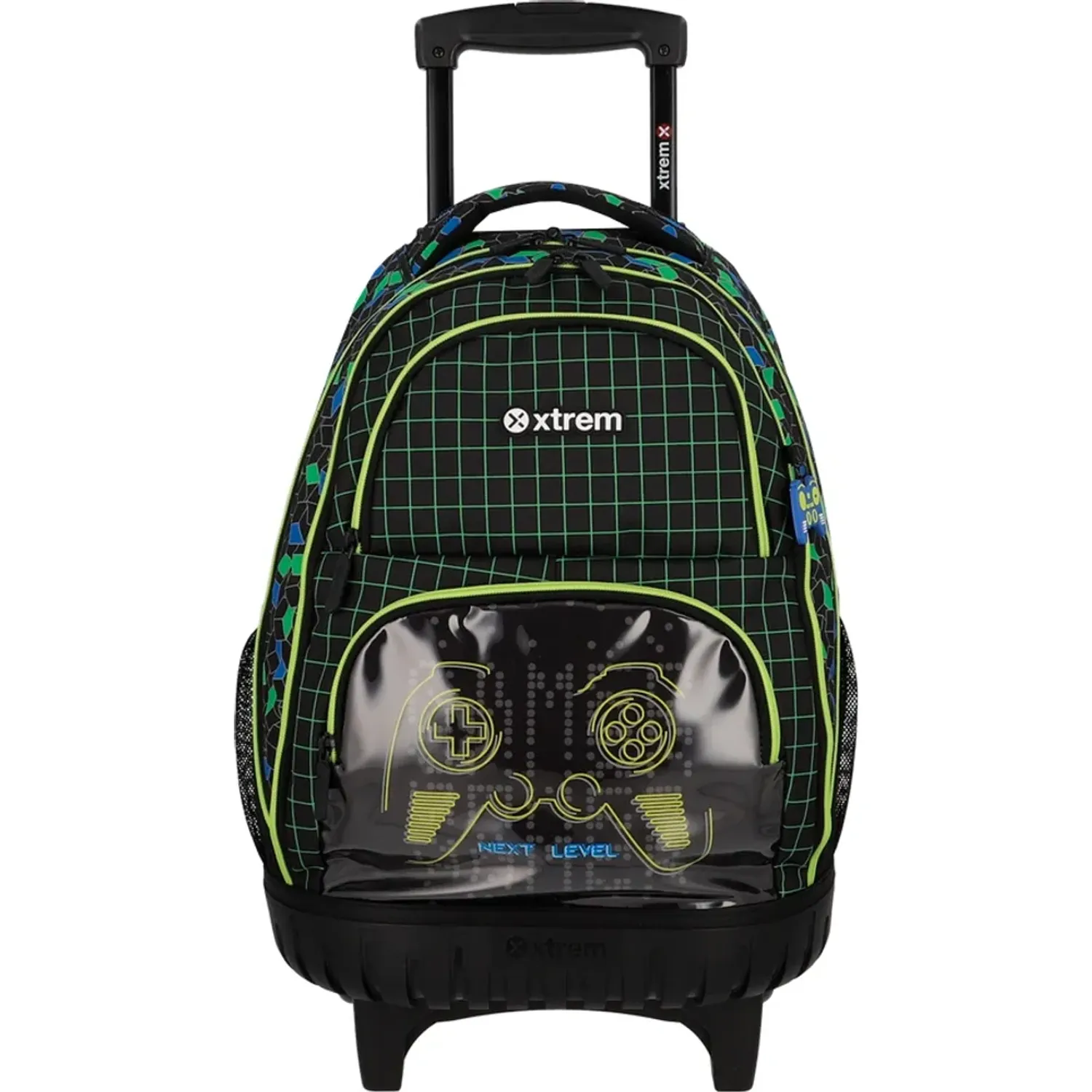 Mochila Xtrem Con Ruedas Niño Cross 6xt color negro | Platanitos