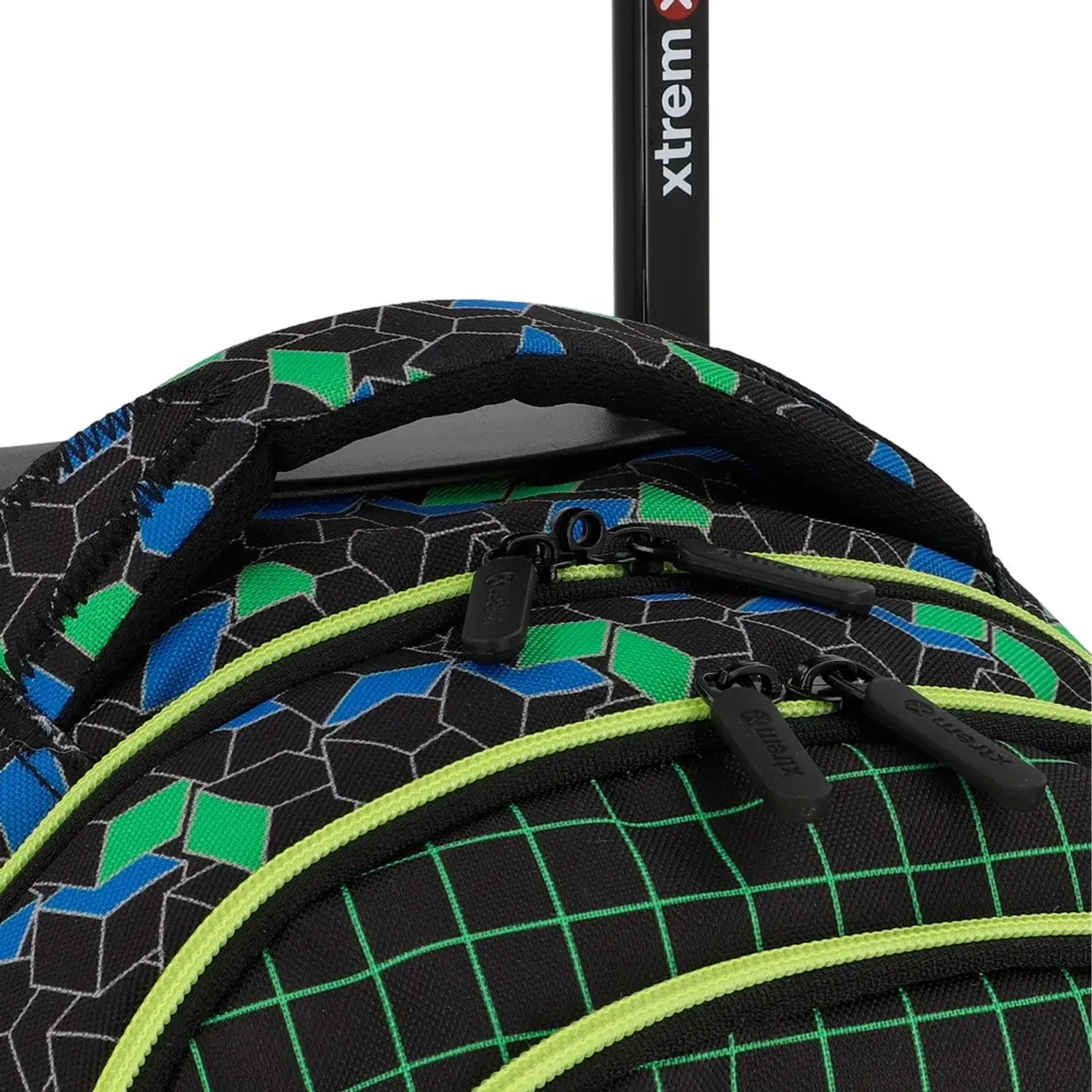 Mochila Xtrem Con Ruedas Niño Cross 6xt color negro | Platanitos