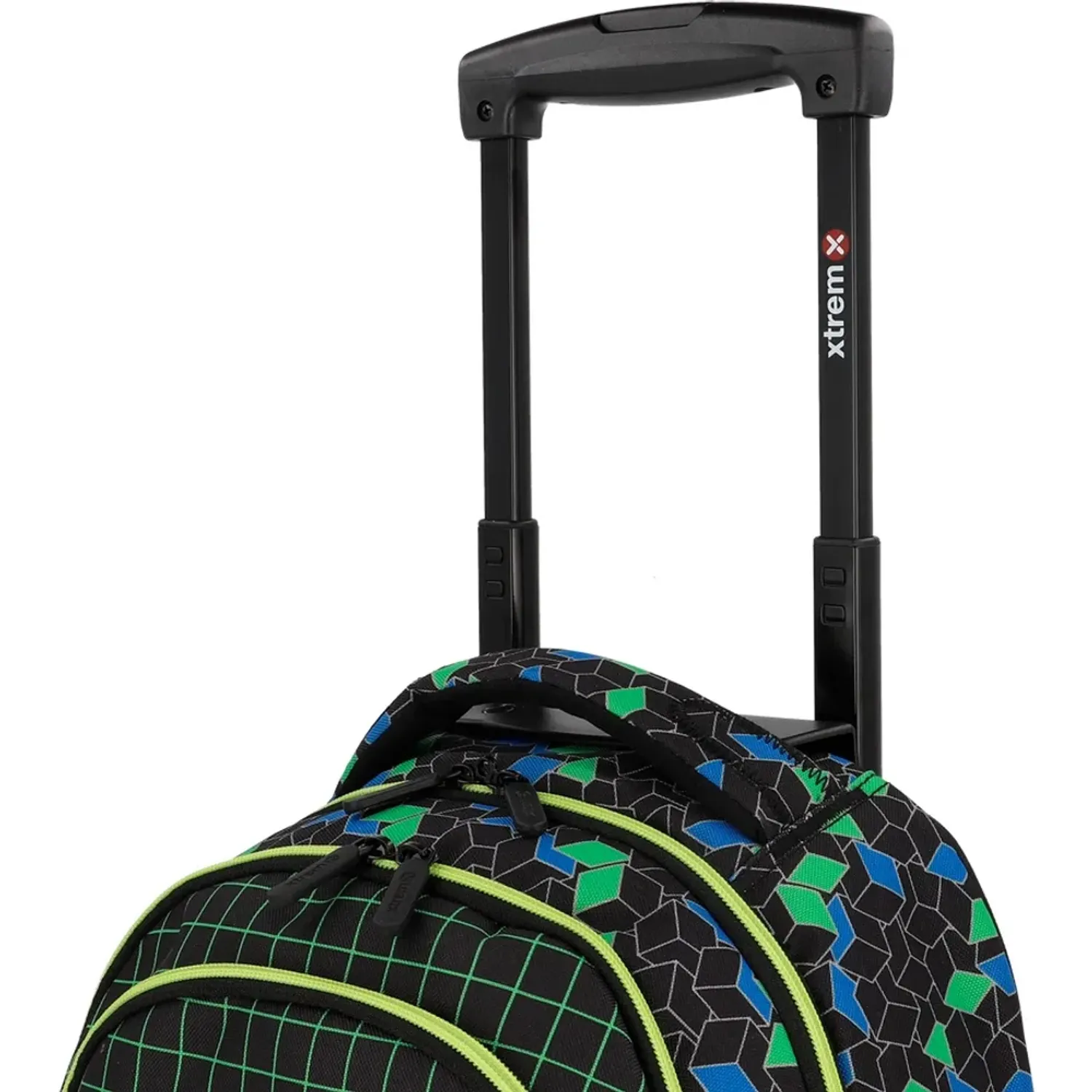 Mochila Xtrem Con Ruedas Niño Cross 6xt color negro | Platanitos