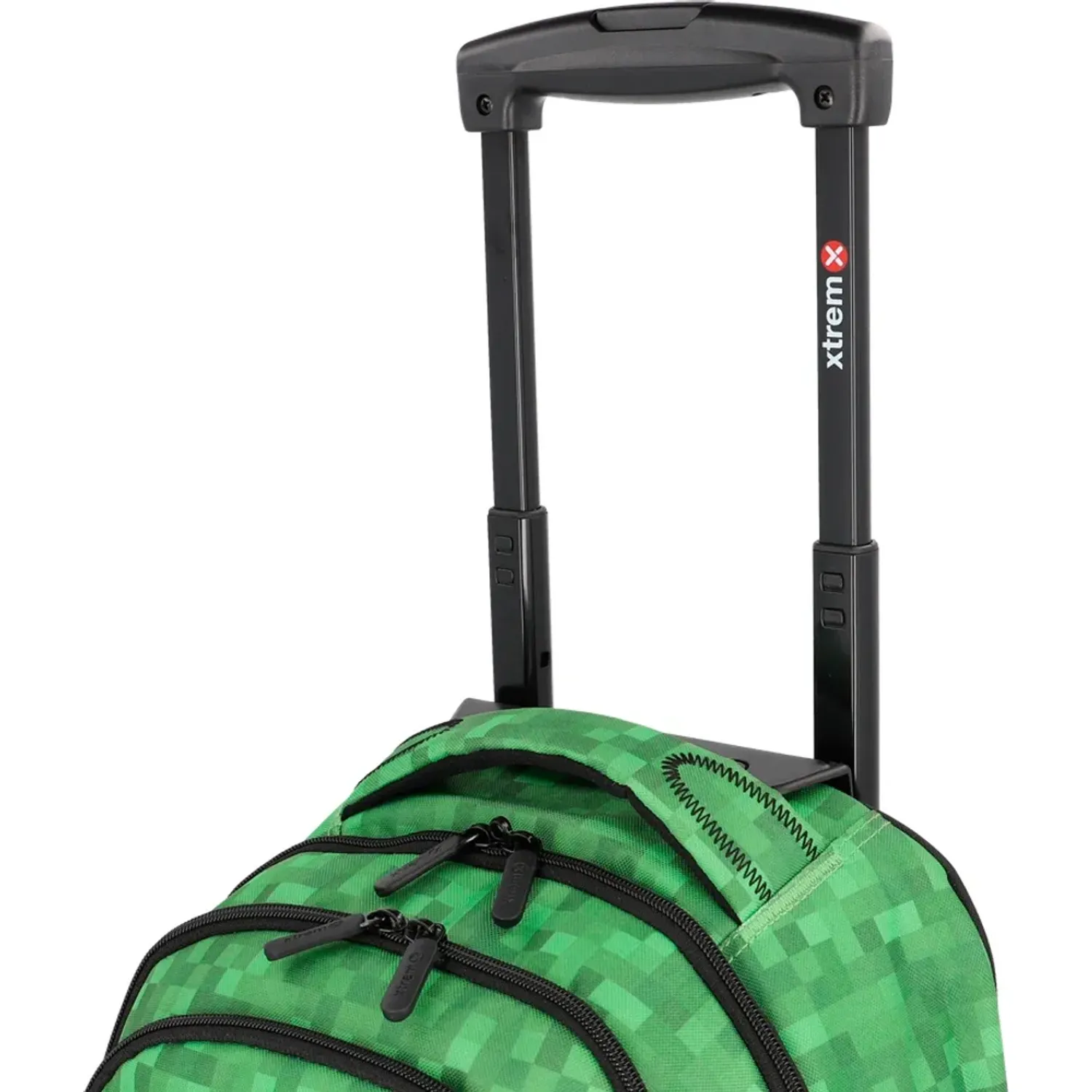 Mochila Xtrem Con Ruedas Niño Cross 6xt color verde | Platanitos