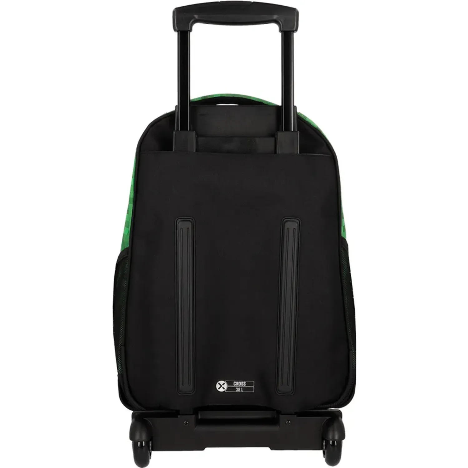 Mochila Xtrem Con Ruedas Niño Cross 6xt color verde | Platanitos