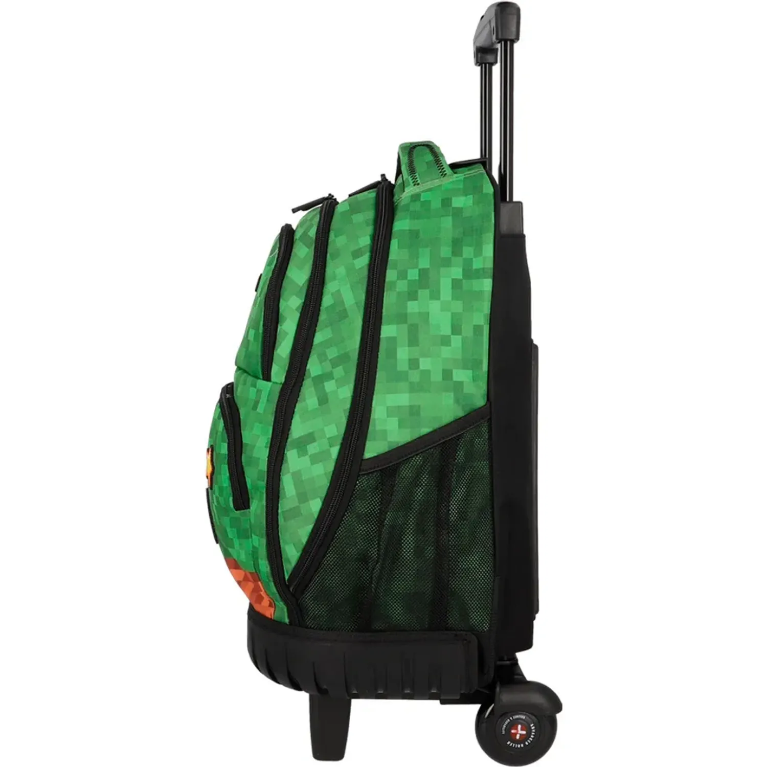 Mochila Xtrem Con Ruedas Niño Cross 6xt color verde | Platanitos