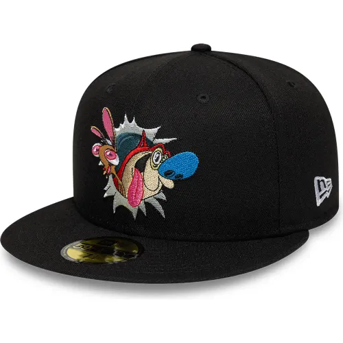 Gorra New Era Urbana Unisex Ren And Stimpy 5950 color negro | Platanitos