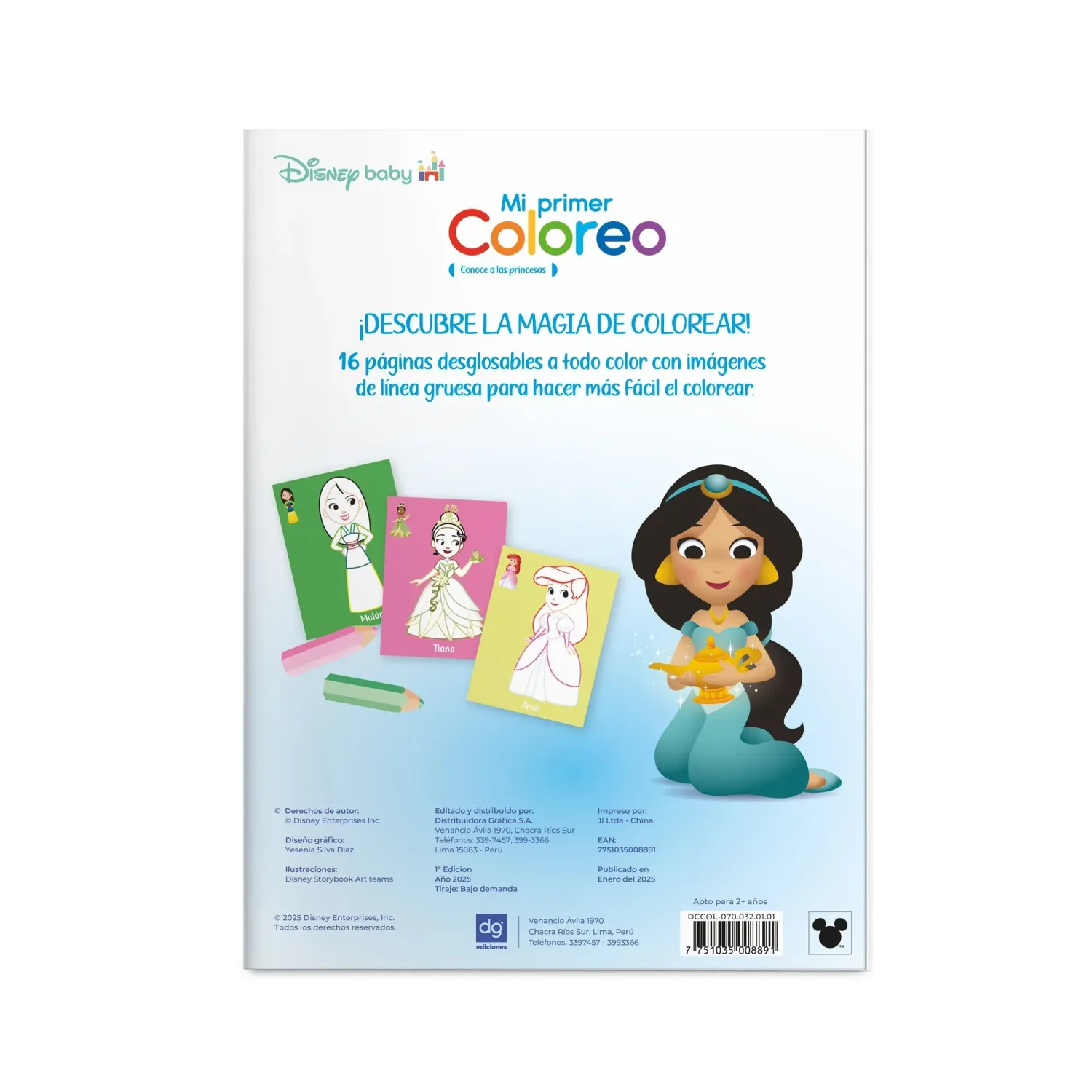DGNOTTAS Mi Dgnottas Primer Coloreo Princesas color varios | Platanitos