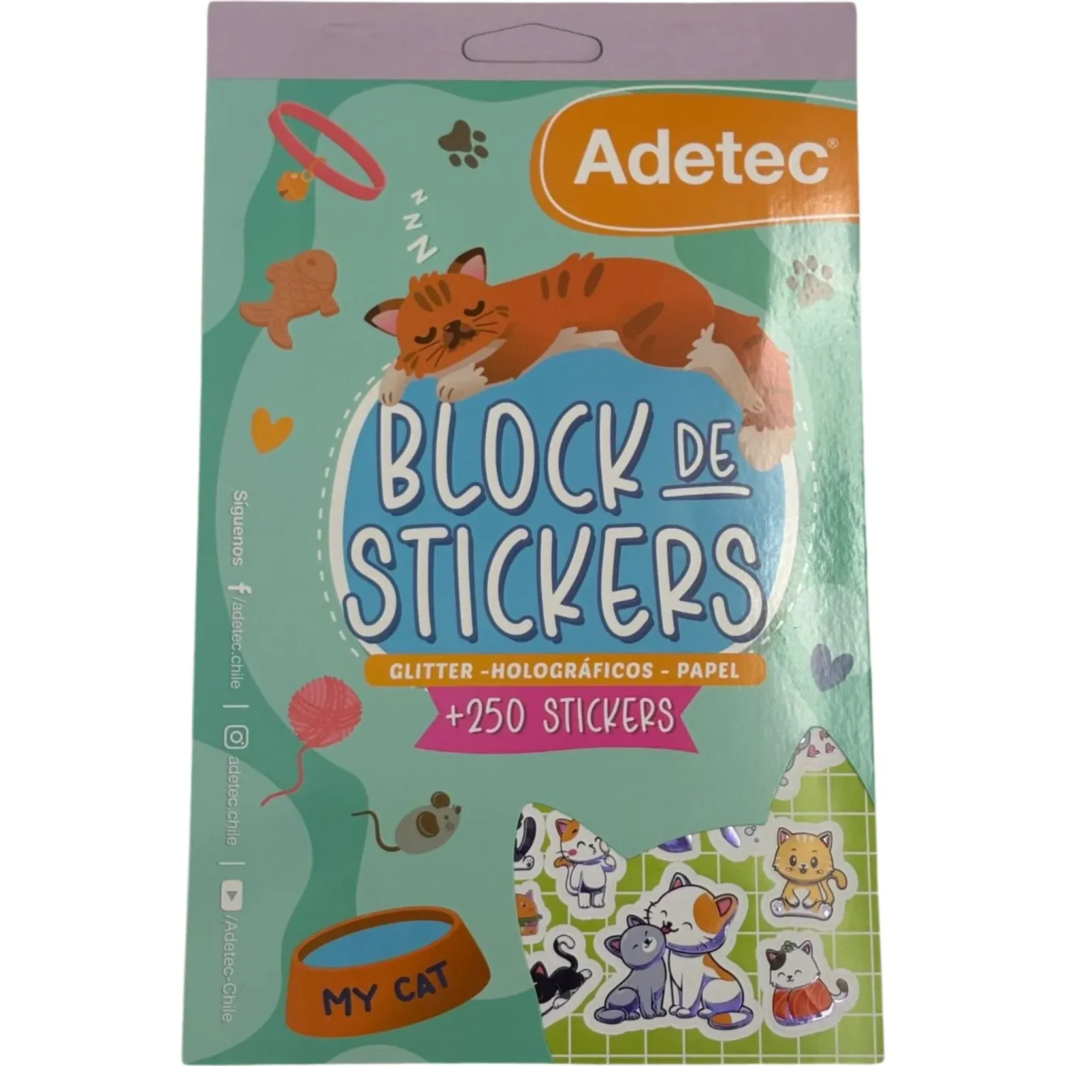 DGNOTTAS Block Dgnottas Stickers Gatitos Adetec color varios | Platanitos