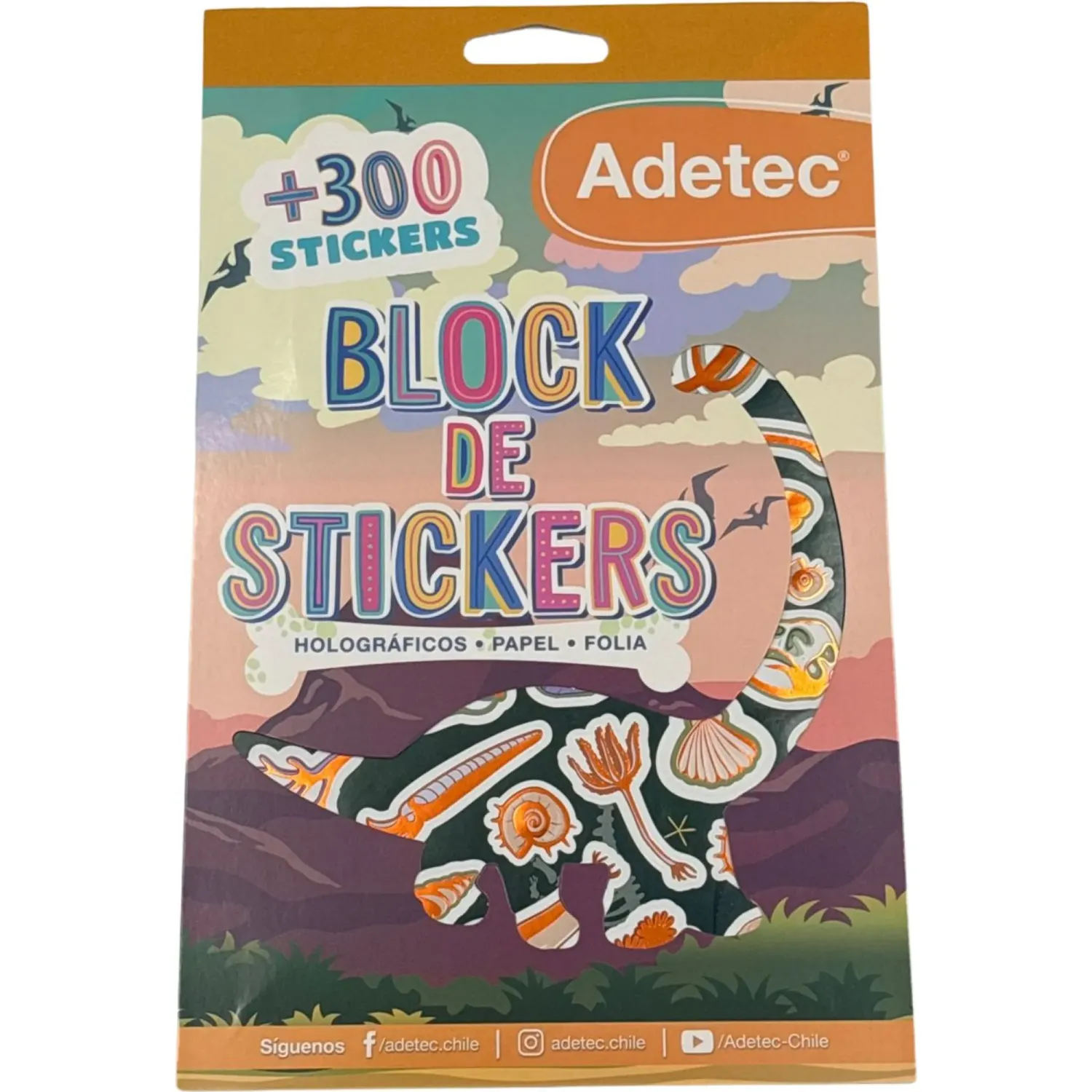 DGNOTTAS Block Dgnottas Stickers Dinosaurios Adetec color varios | Platanitos