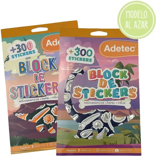 DGNOTTAS Block Stickers Dinosaurios Adetec