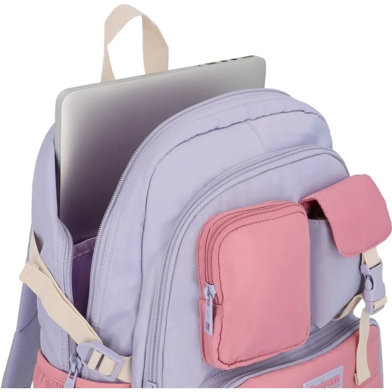 Mochila Xtrem Para Laptop Unisex 15plg Kira 6xt color morado | Platanitos