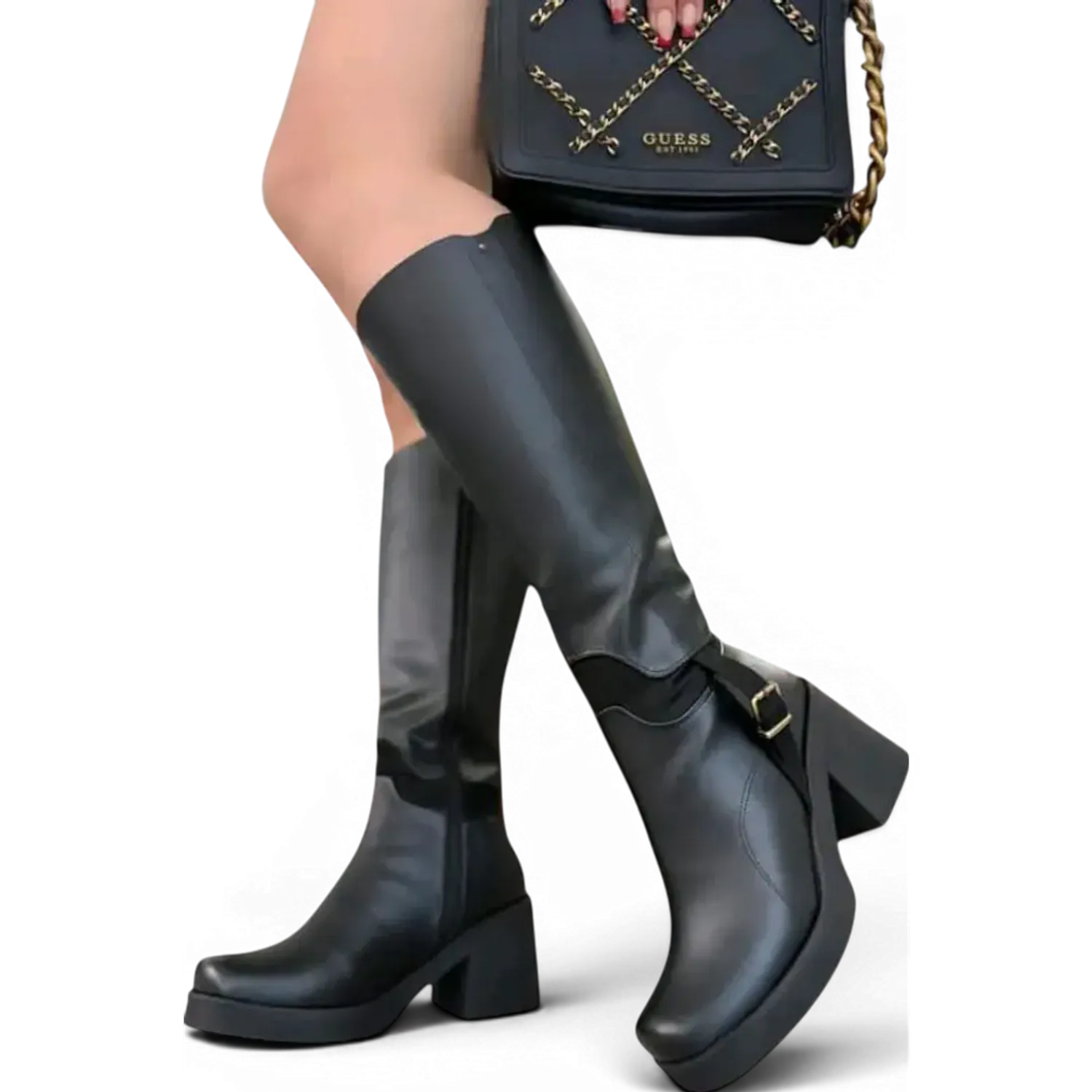 Bota Yomar Casual Mujer Futuro color negro | Platanitos