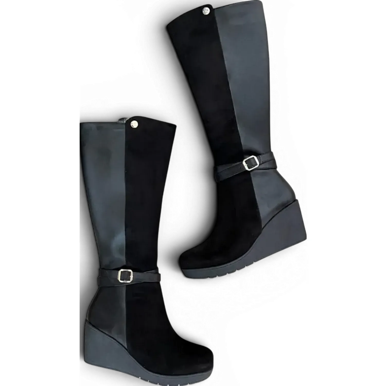 Bota Yomar Casual Mujer Cuña color negro | Platanitos