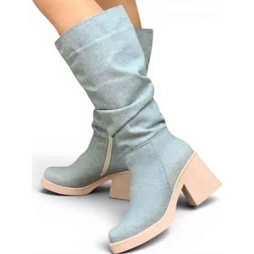 YOMAR Bota Casual Mujer Pliegues