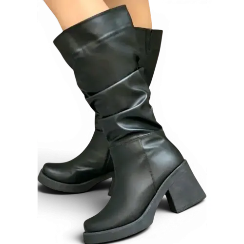 YOMAR Bota Casual Mujer Pliegues