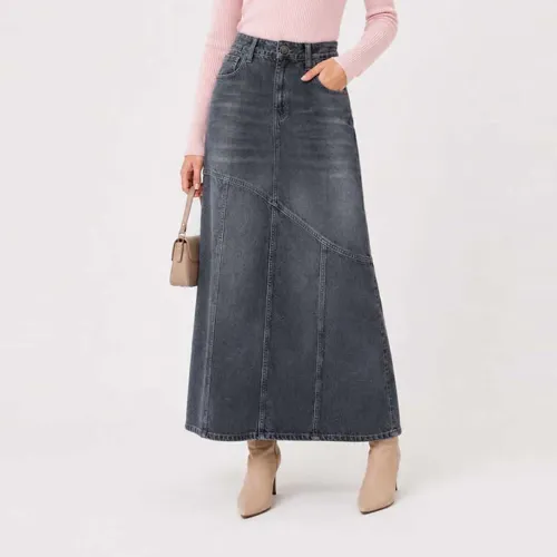 COTTONS JEANS Falda Midi Mujer Ayde