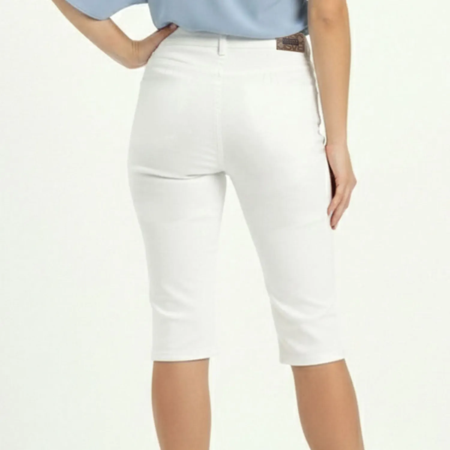Capri Cottons Jeans Para Mujer Antonia color blanco | Platanitos