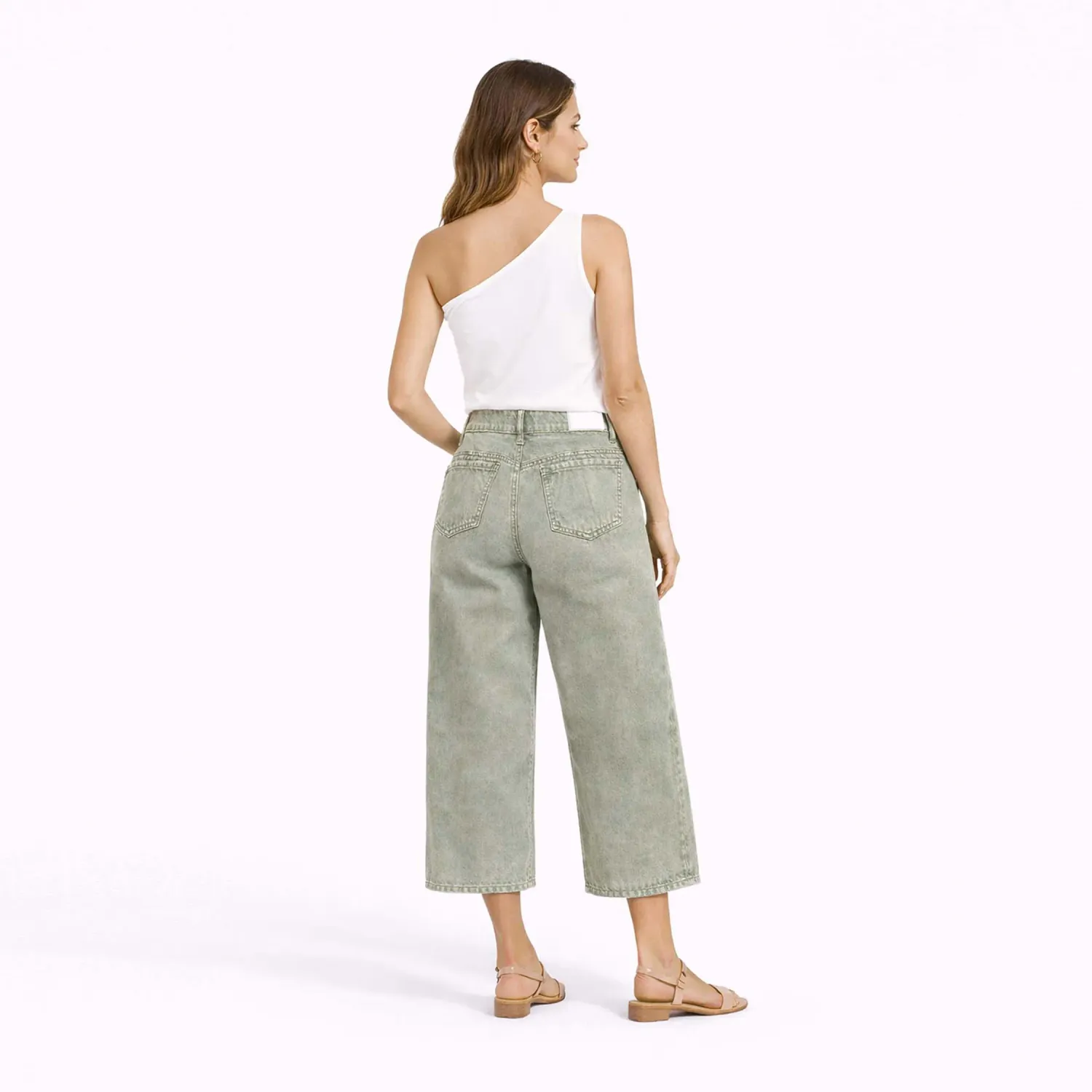 COTTONS JEANS Culotte Cottons Jeans Para Mujer Doris color verde | Platanitos