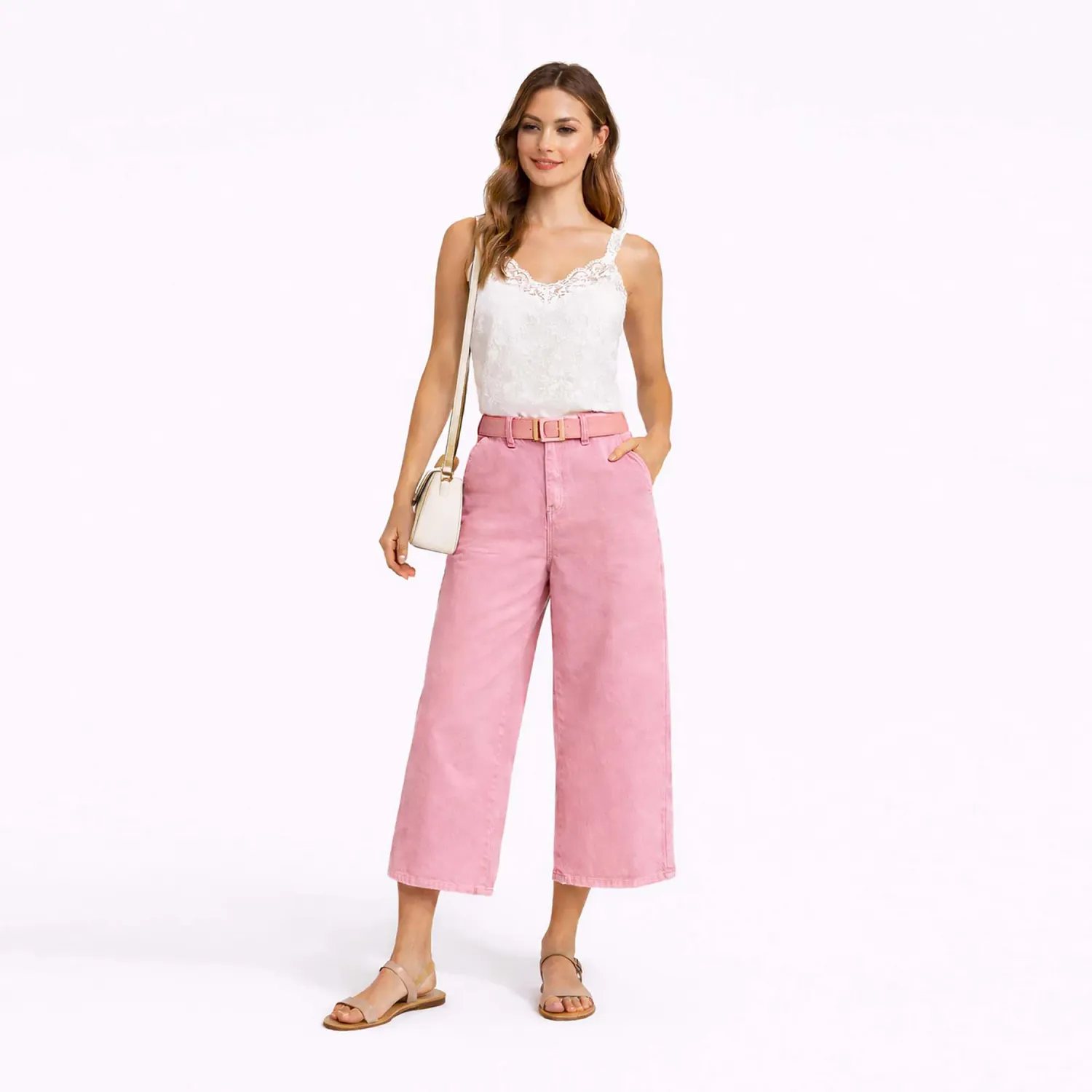 COTTONS JEANS Culotte Cottons Jeans Para Mujer Doris color rosado | Platanitos