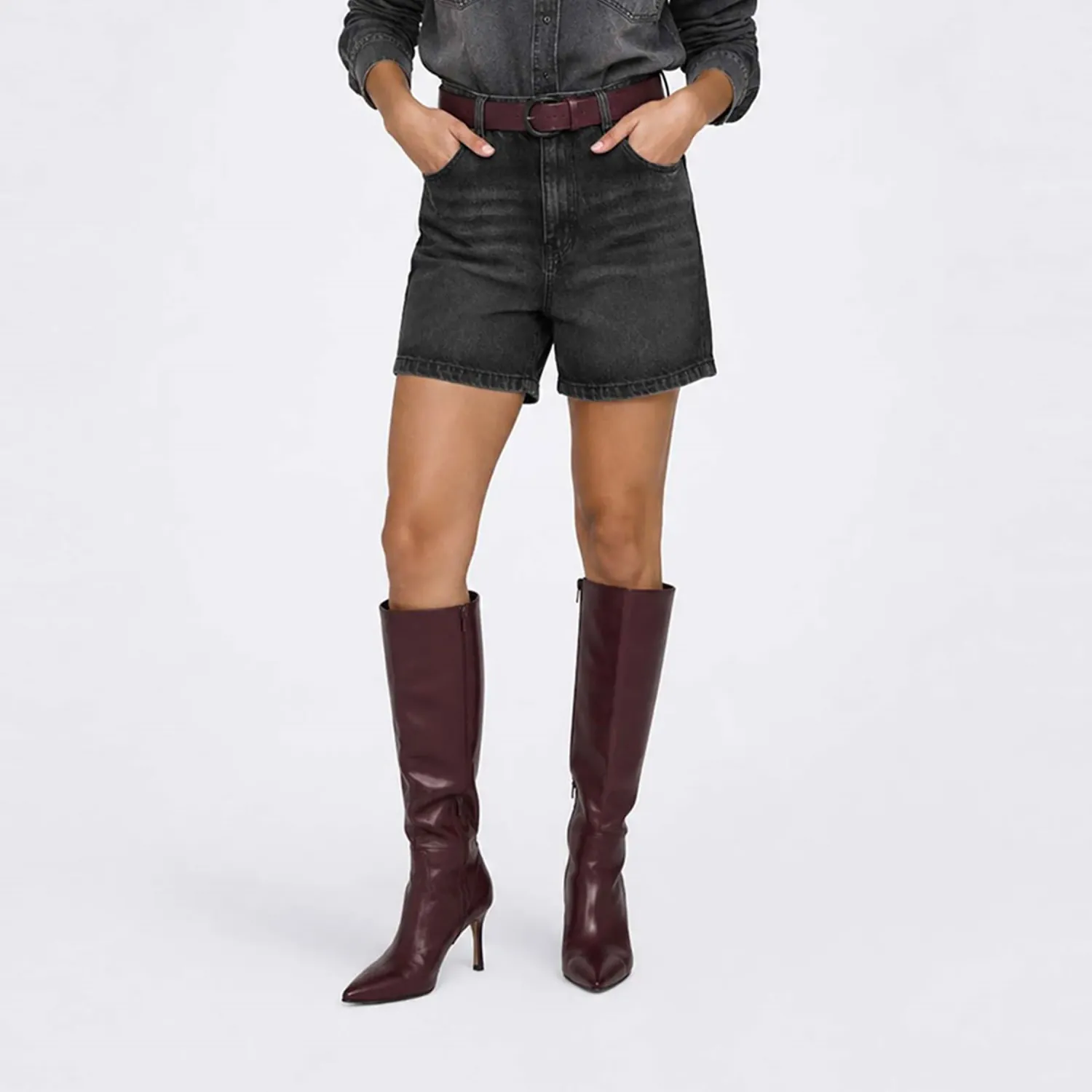 COTTONS JEANS Biker Cottons Jeans Para Mujer Adela color negro | Platanitos