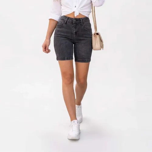 Biker Cottons Jeans Para Mujer Ania color gris | Platanitos