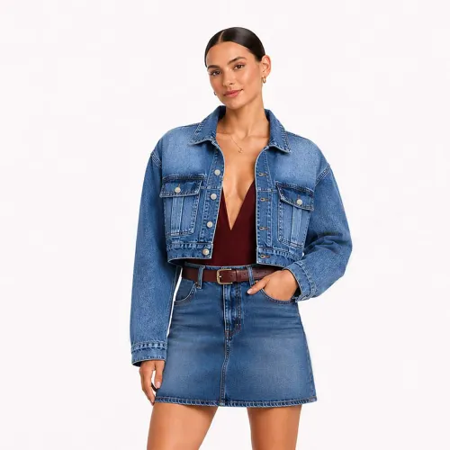 COTTONS JEANS Casaca Crop Para Mujer Xime