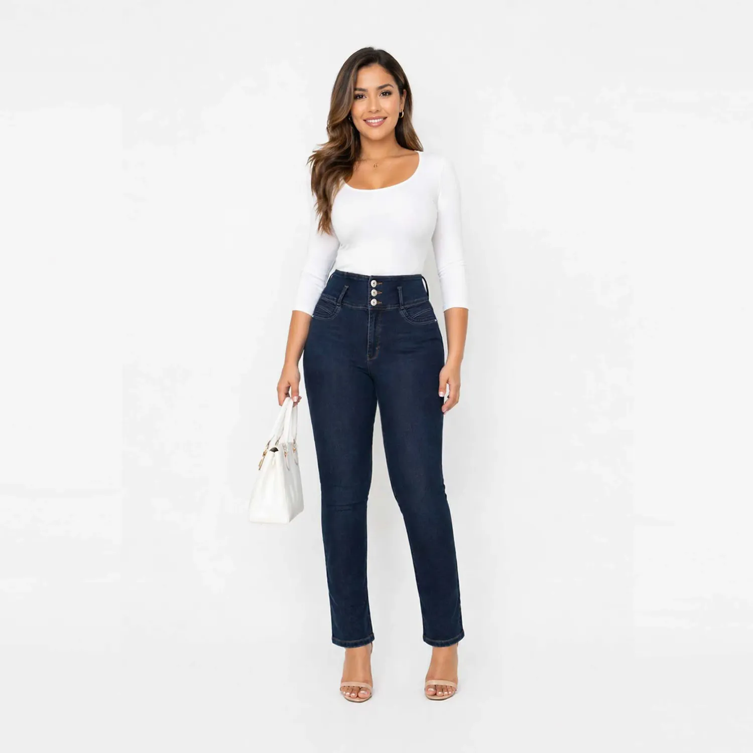 COTTONS JEANS Jean Cottons Jeans Slim Para Mujer Eli color azul | Platanitos