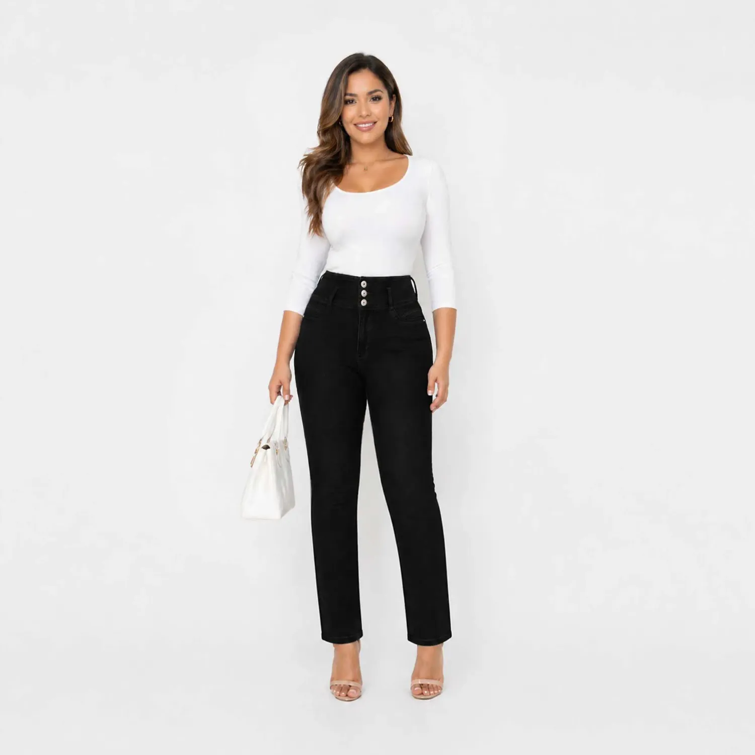 Jean Cottons Jeans Slim Para Mujer Eli color negro | Platanitos