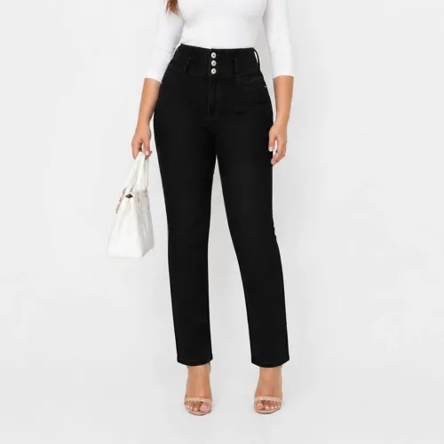 Jean Cottons Jeans Slim Para Mujer Eli color negro | Platanitos