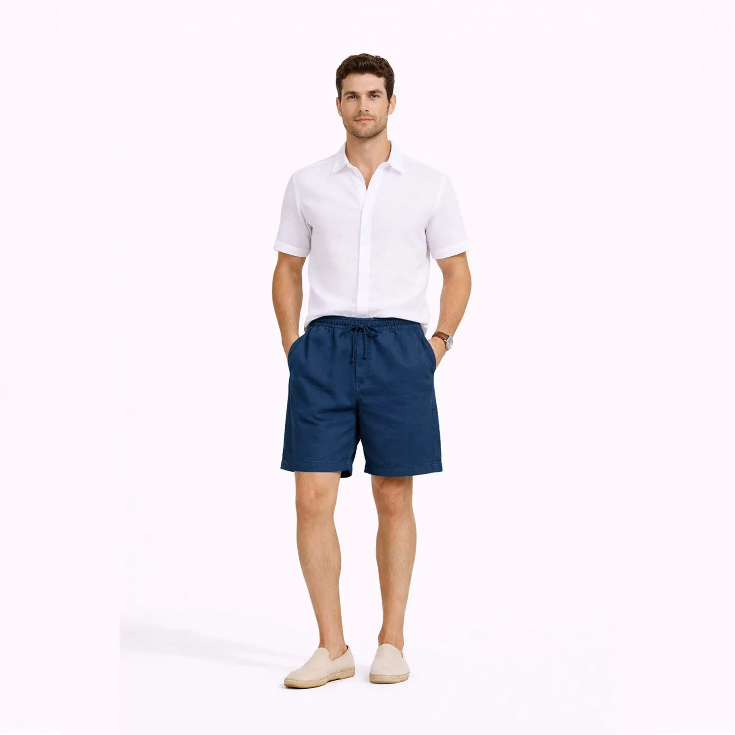 COTTONS JEANS Bermuda Cottons Jeans Para Hombre Pablo color azul | Platanitos