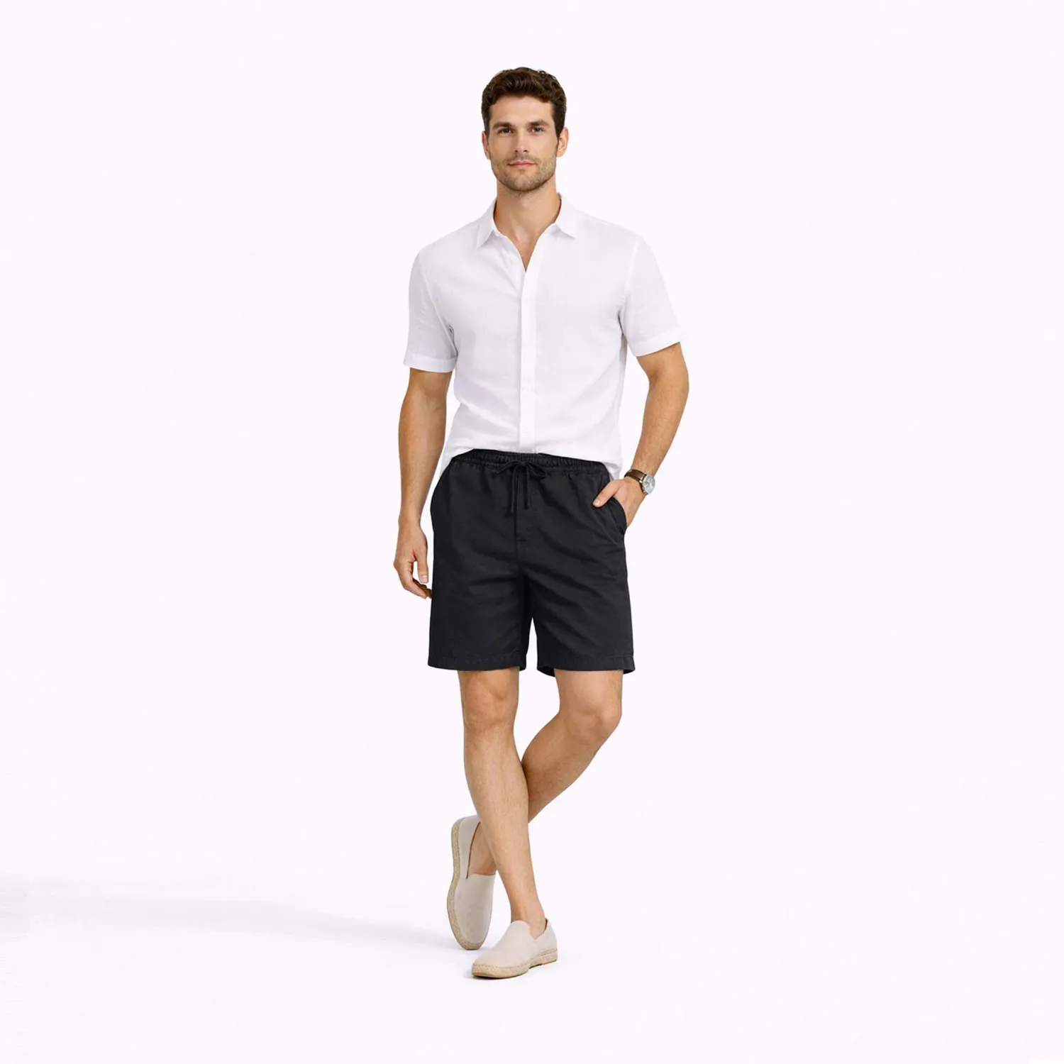 COTTONS JEANS Bermuda Cottons Jeans Para Hombre Pablo color negro | Platanitos
