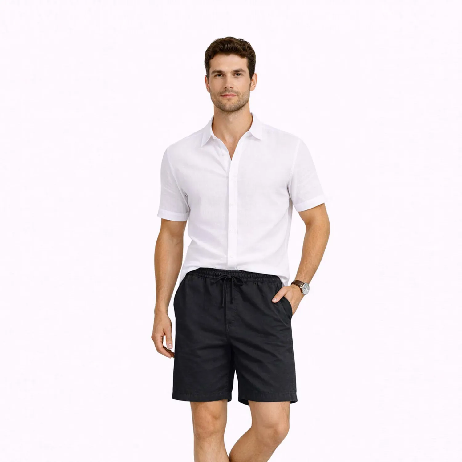 COTTONS JEANS Bermuda Cottons Jeans Para Hombre Pablo color negro | Platanitos