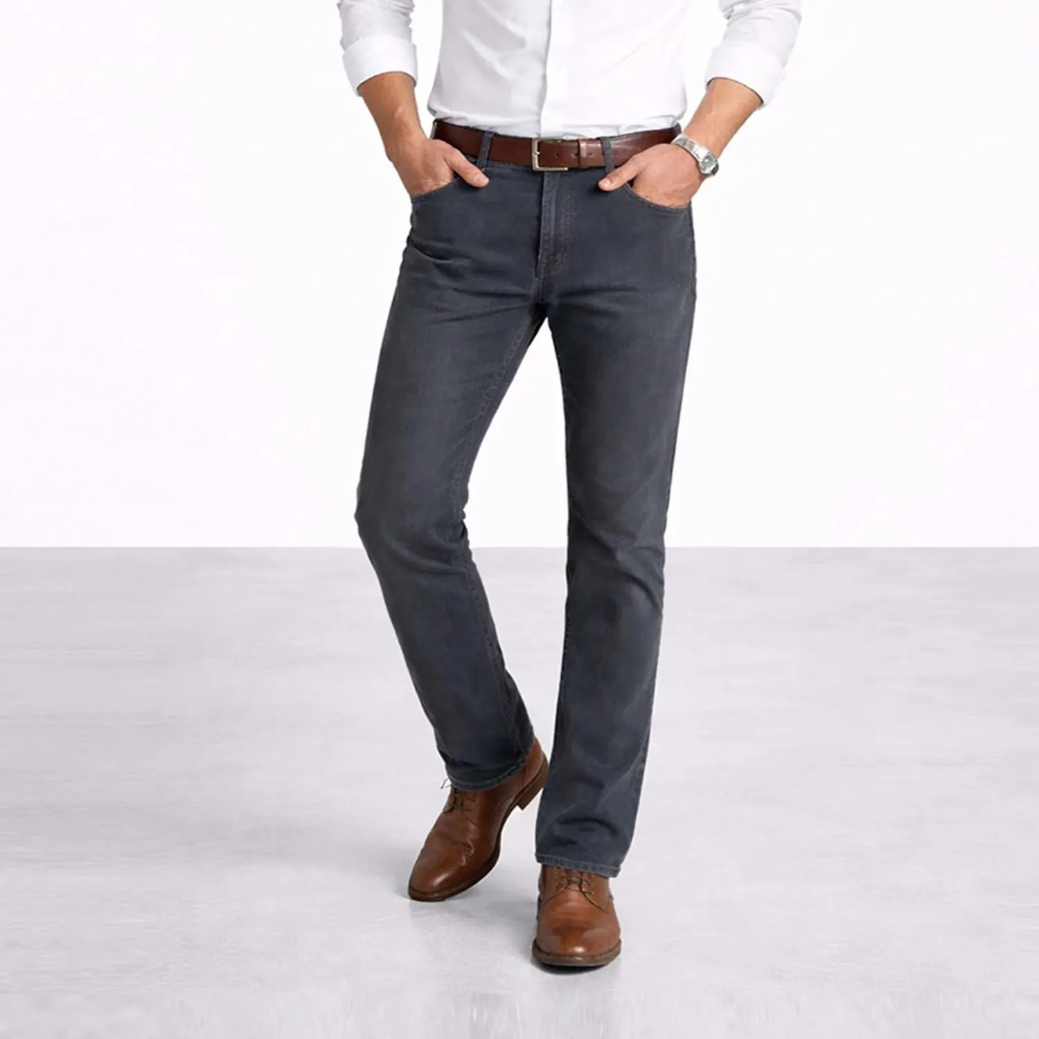 COTTONS JEANS Jean Cottons Jeans Straight Para Hombre Angel Classic Petite color marengo | Platanitos