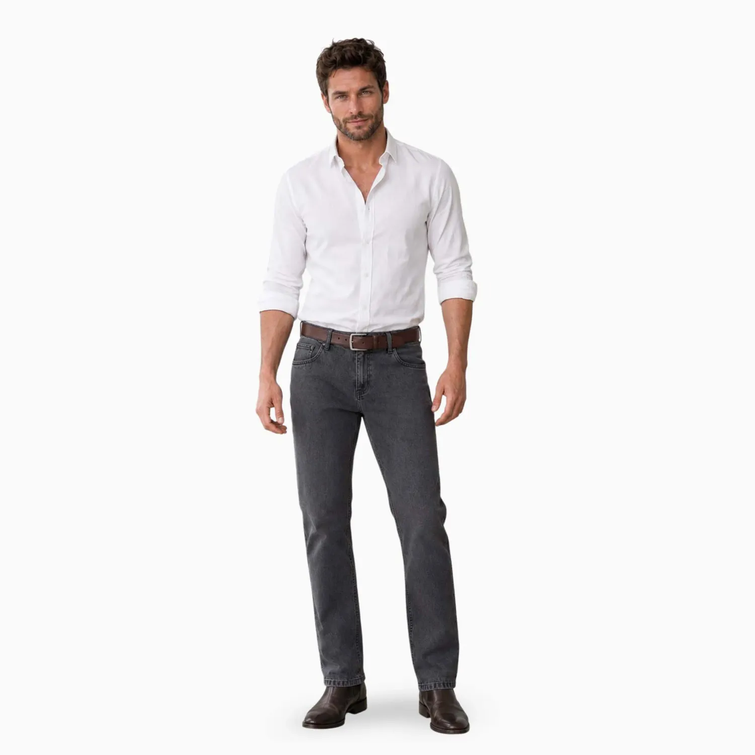 COTTONS JEANS Jean Cottons Jeans Straight Para Hombre Angel Classic Regular color gris | Platanitos