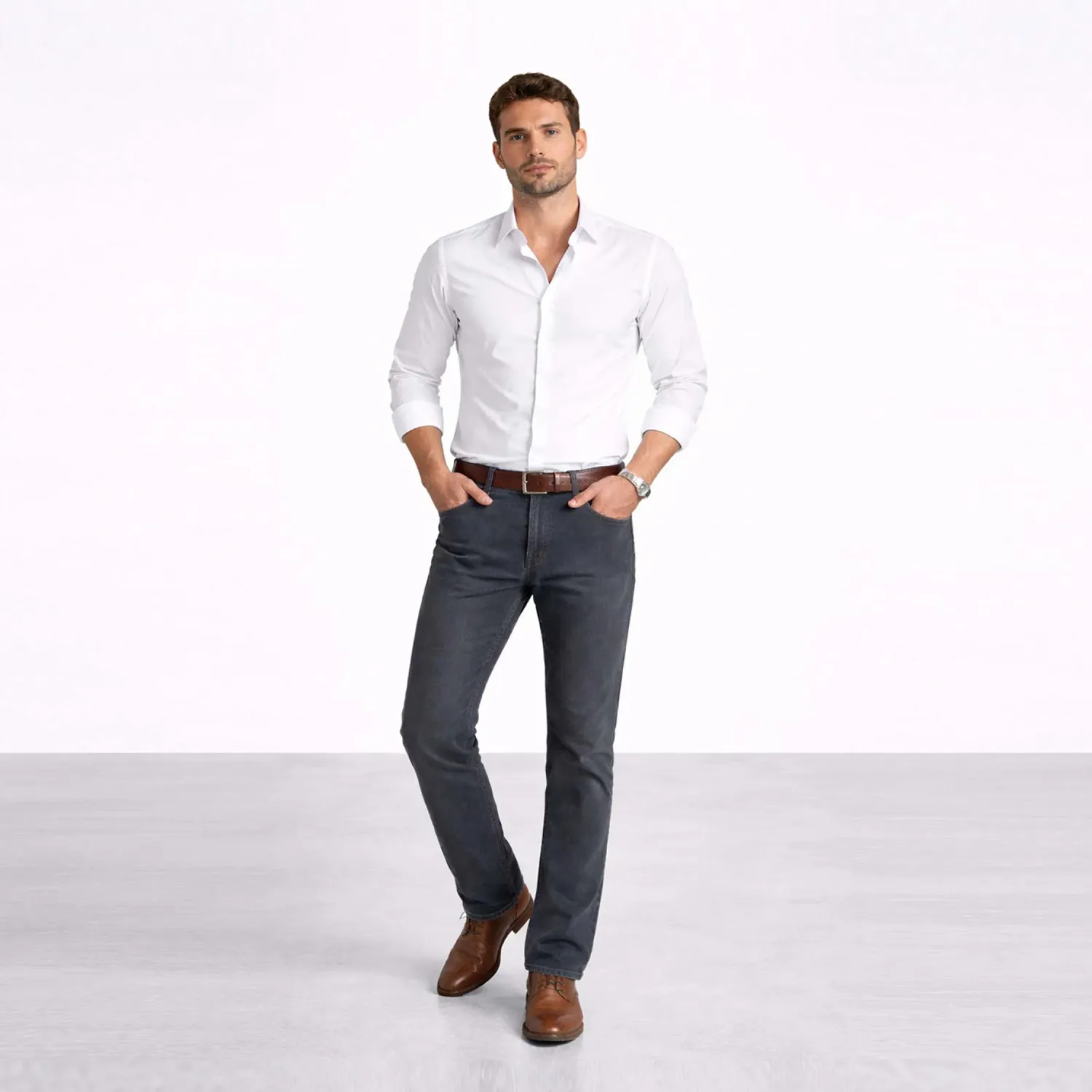 COTTONS JEANS Jean Cottons Jeans Straight Para Hombre Angel Classic Tall color marengo | Platanitos