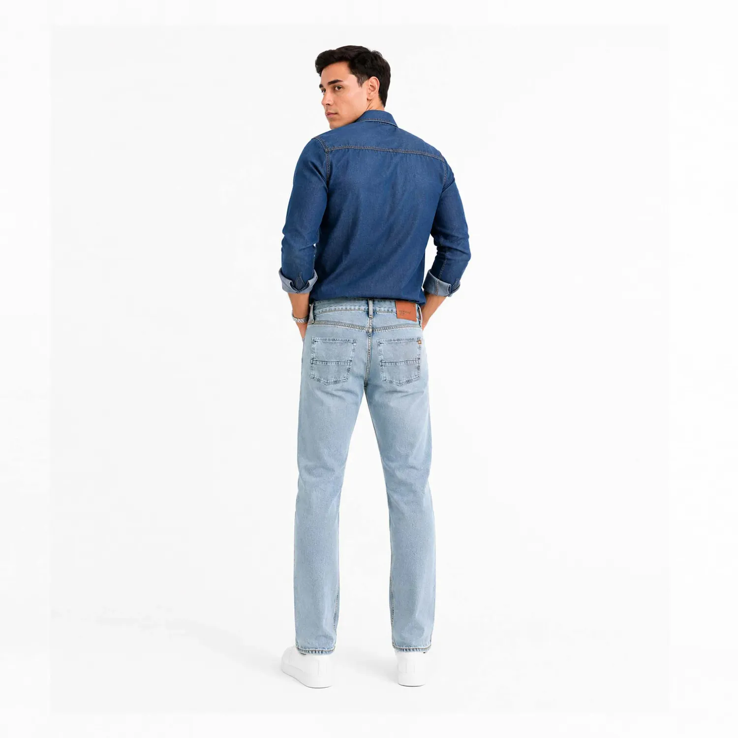 COTTONS JEANS Jean Cottons Jeans Slim Para Hombre Adrian Regular color celeste | Platanitos