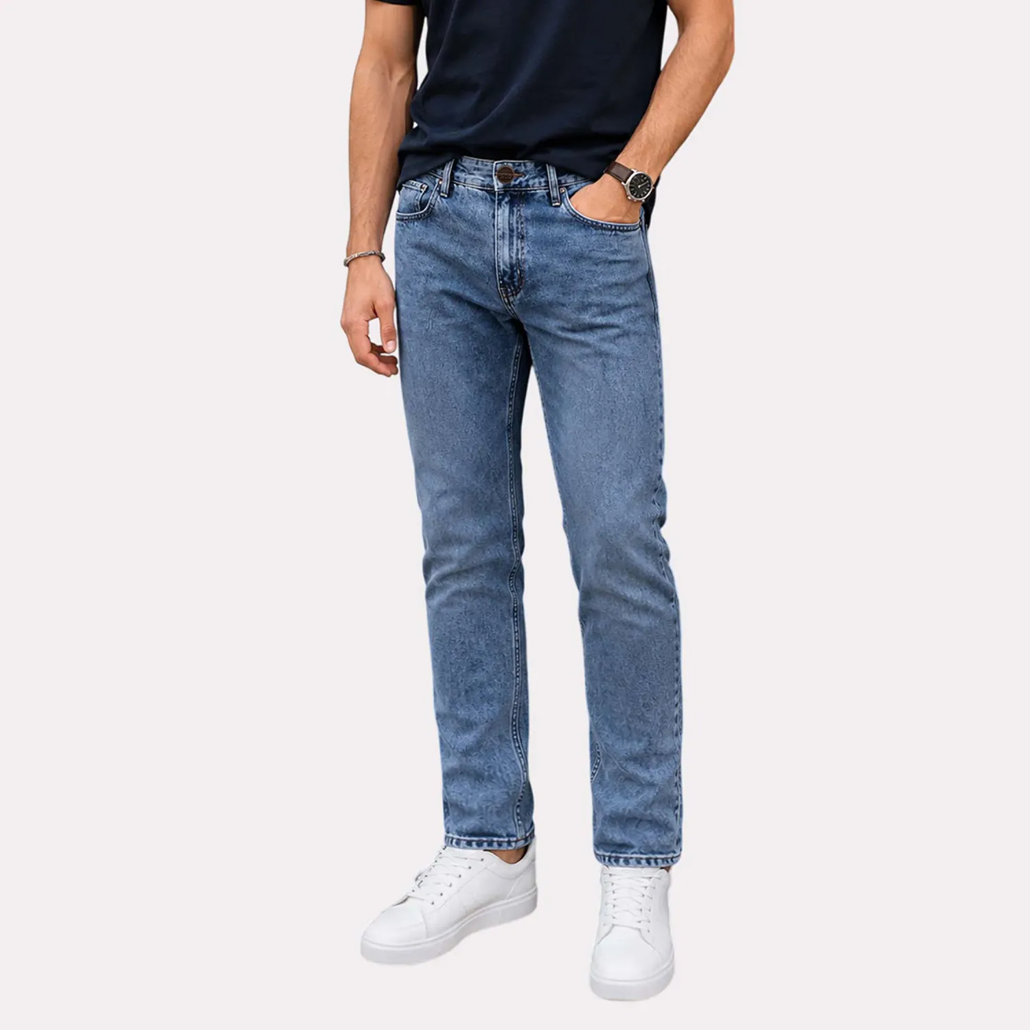 COTTONS JEANS Jean Cottons Jeans Slim Para Hombre Adrian Tall color azul claro | Platanitos