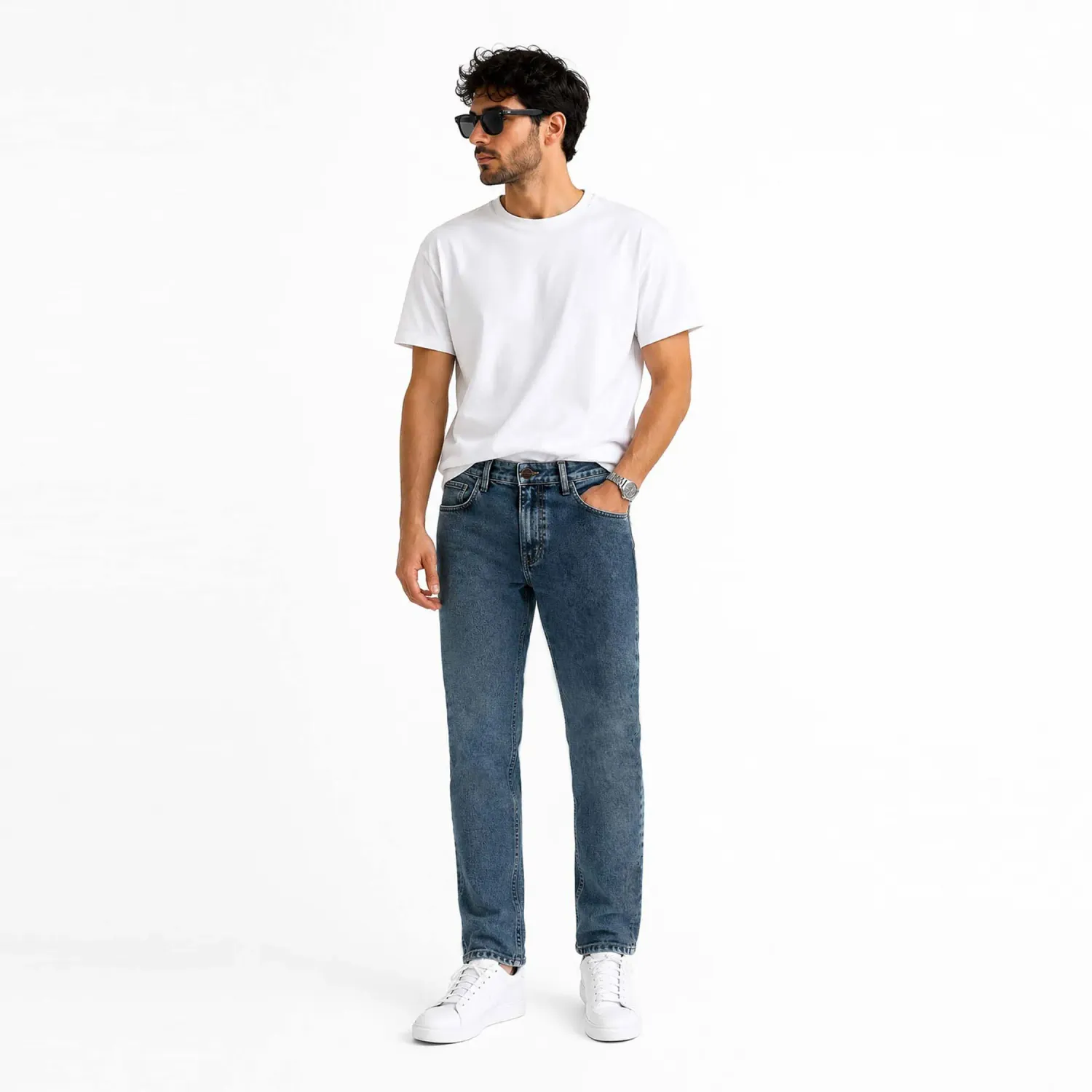 COTTONS JEANS Jean Cottons Jeans Slim Para Hombre Adrian Tall color gris | Platanitos