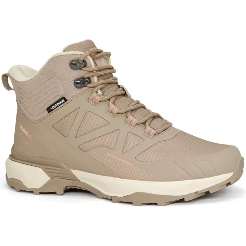 Zapatillas Kaida Botin Outdoor Mujer 1736-M26q2-B color beige | Platanitos