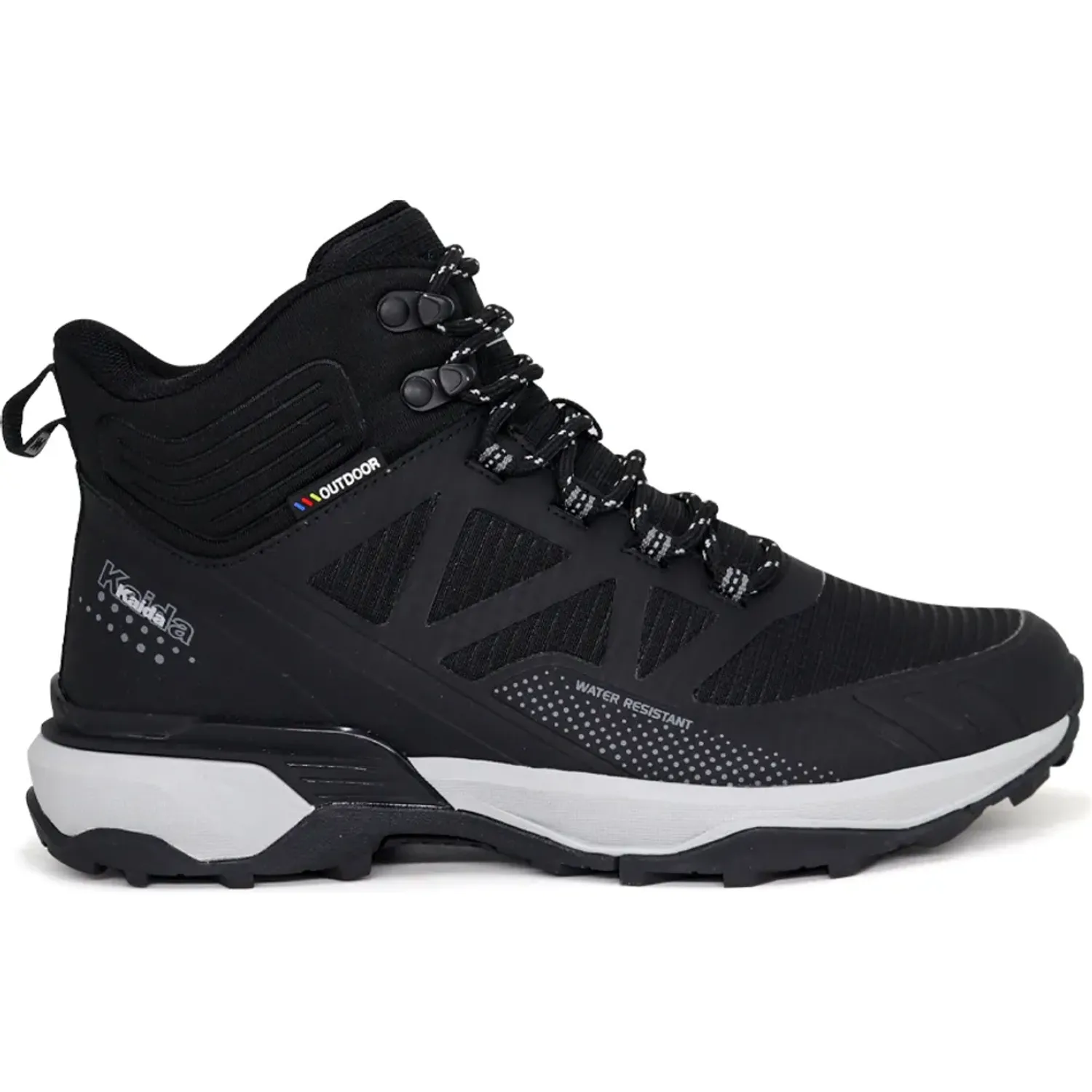 Botines Kaida Outdoor  Mujer 1736-M26q2-N color negro/gris | Platanitos