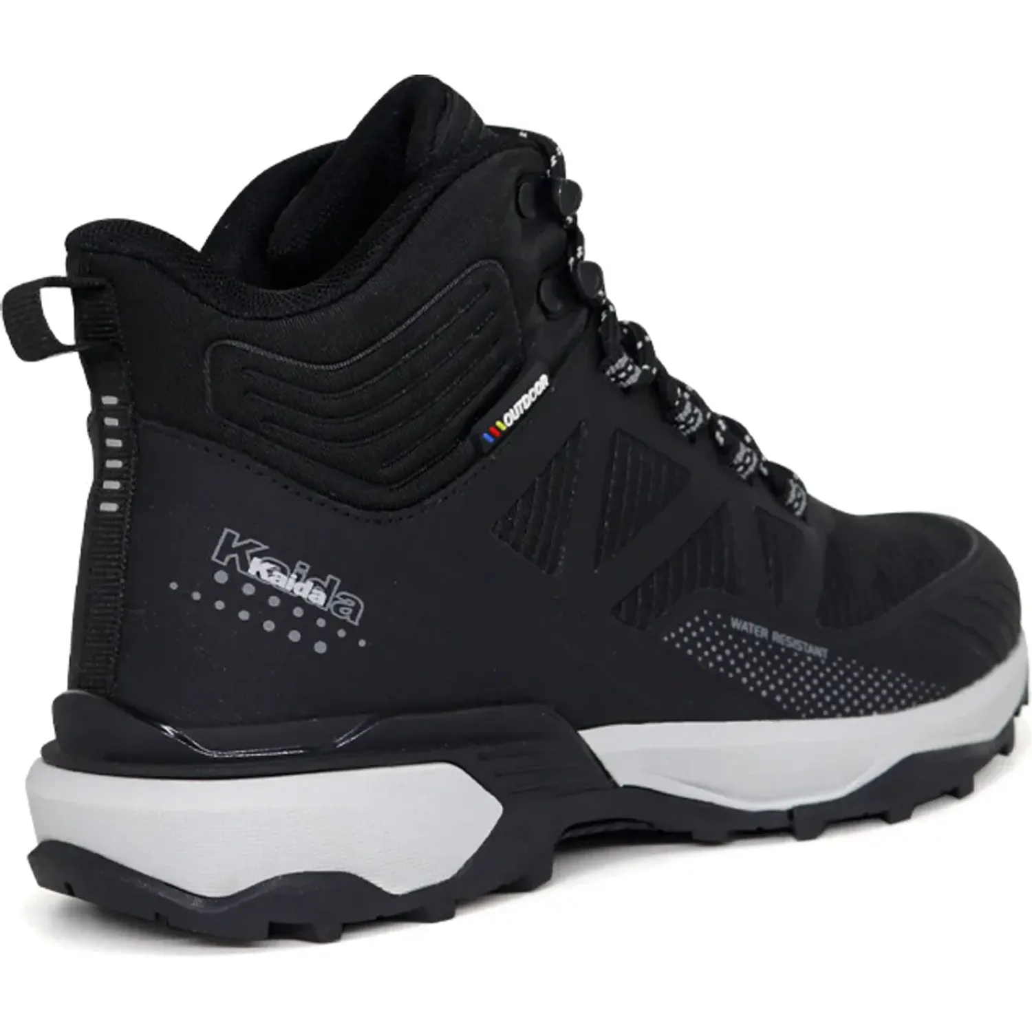 Botines Kaida Outdoor  Mujer 1736-M26q2-N color negro/gris | Platanitos
