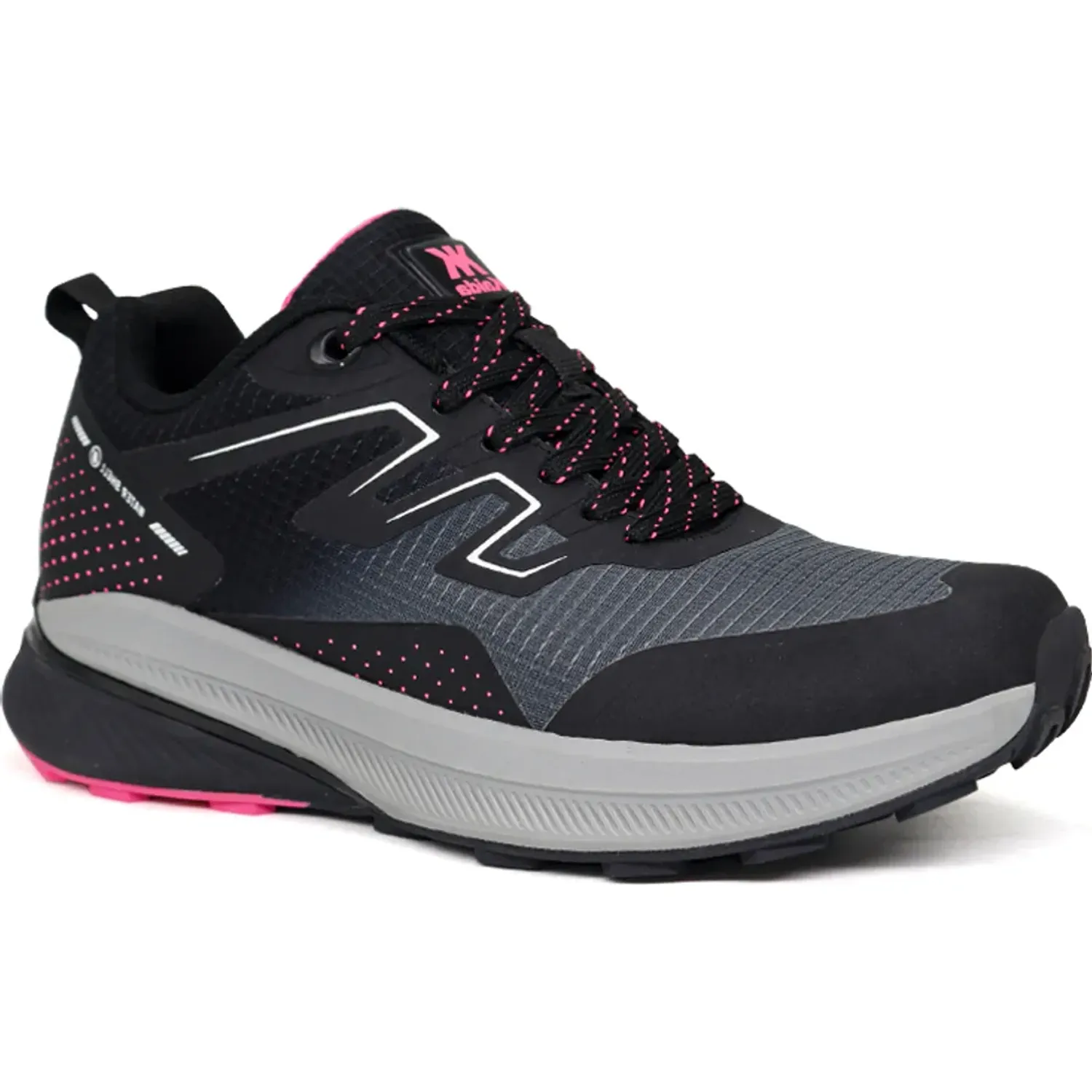 KAIDA Zapatillas Kaida Running Mujer 1771-M26q2-G color gris/negro/fucsia | Platanitos