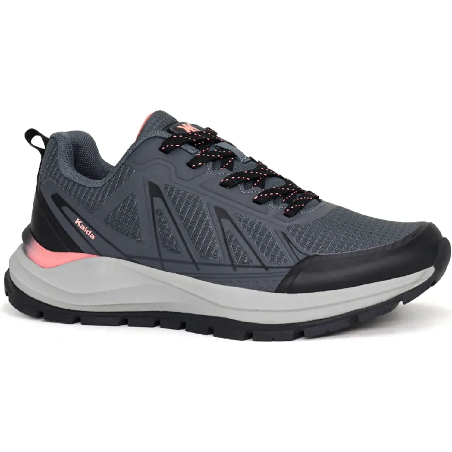 Zapatillas Kaida Outdoor Mujer  1781-M26q2-G color gris / melon | Platanitos