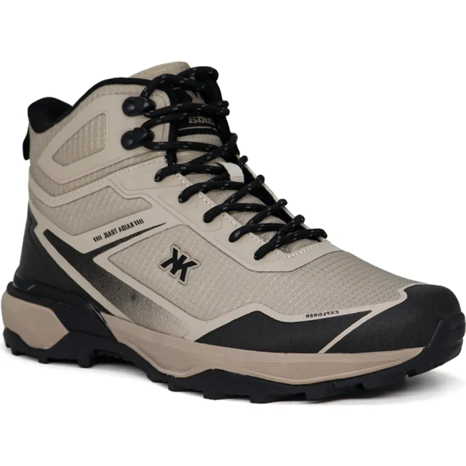 Zapatillas Kaida Botin Outdoor Mujer 2610-M26q2-B color beige/negro | Platanitos
