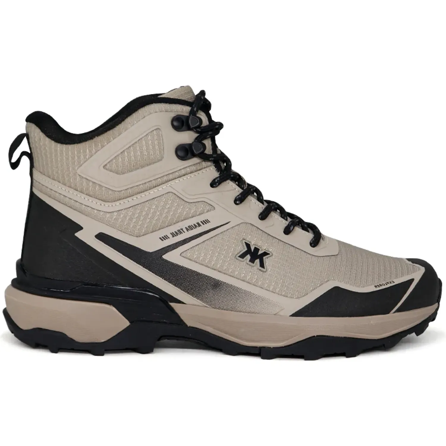 Zapatillas Kaida Botin Outdoor Mujer 2610-M26q2-B color beige/negro | Platanitos