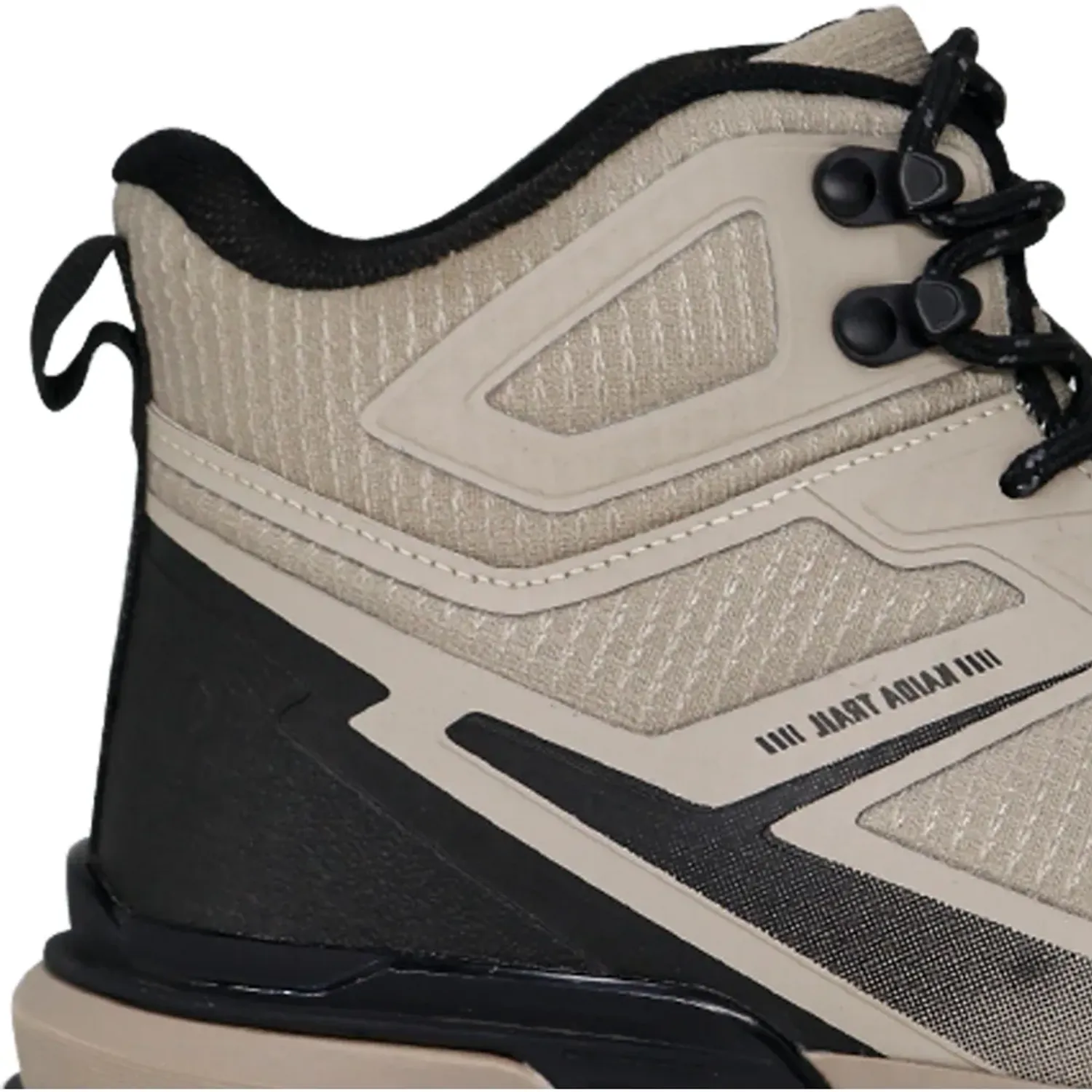 Zapatillas Kaida Botin Outdoor Mujer 2610-M26q2-B color beige/negro | Platanitos
