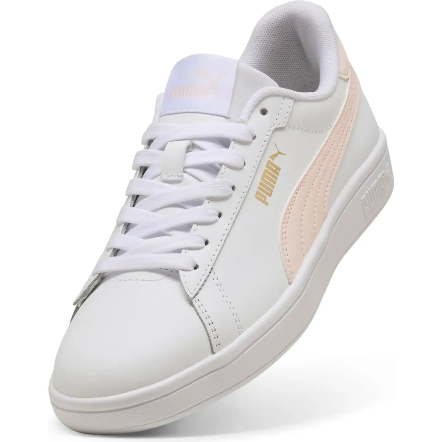 Zapatillas Puma Urbanas Mujer Smash 3.0 L color blanco | Platanitos