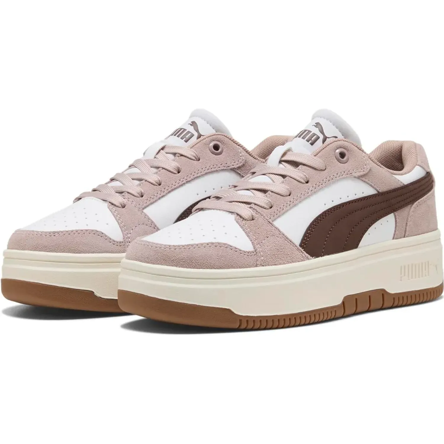 Zapatillas Puma Urbanas Mujer Rebound Femme Low Sd color marron / rosado | Platanitos