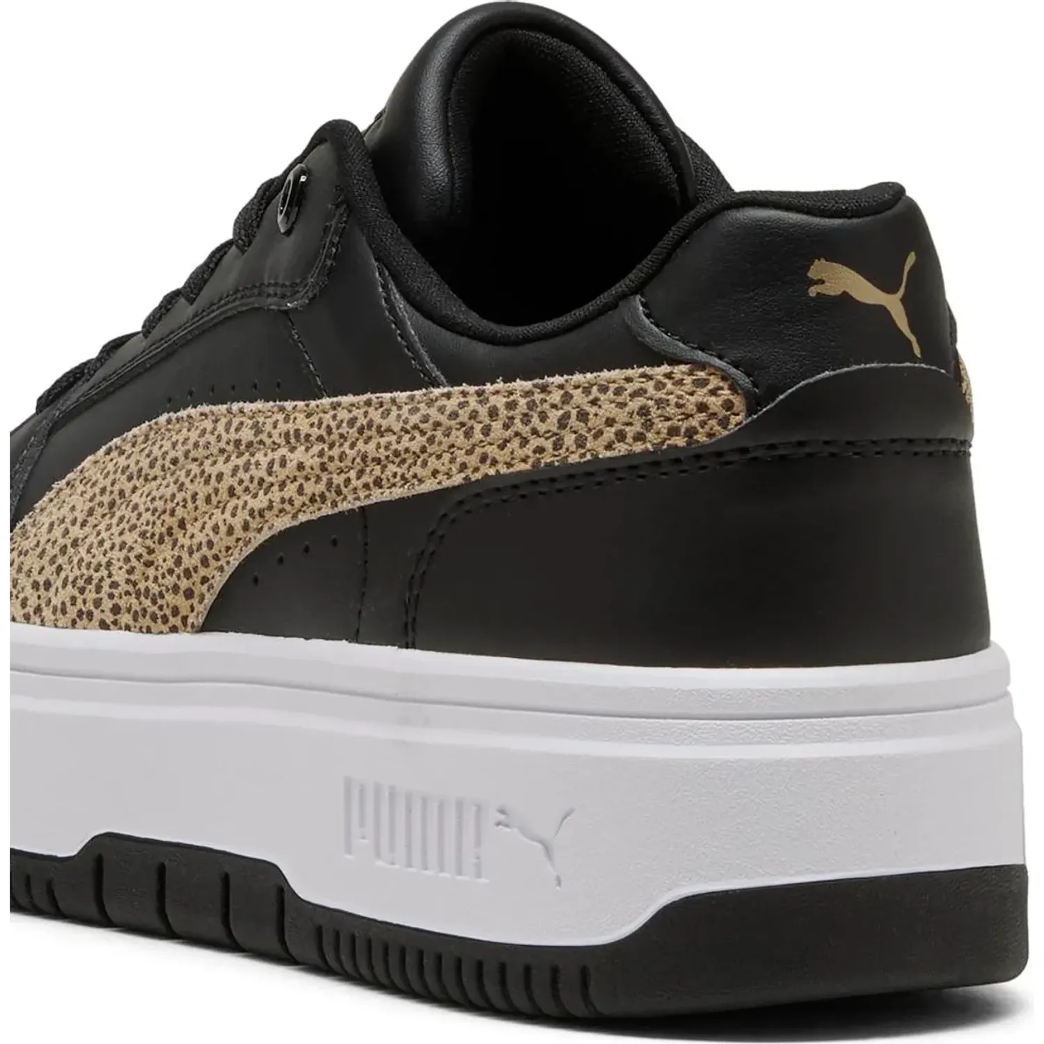 Zapatillas Puma Urbanas Mujer Rebound Femme Low Topcat color negro | Platanitos