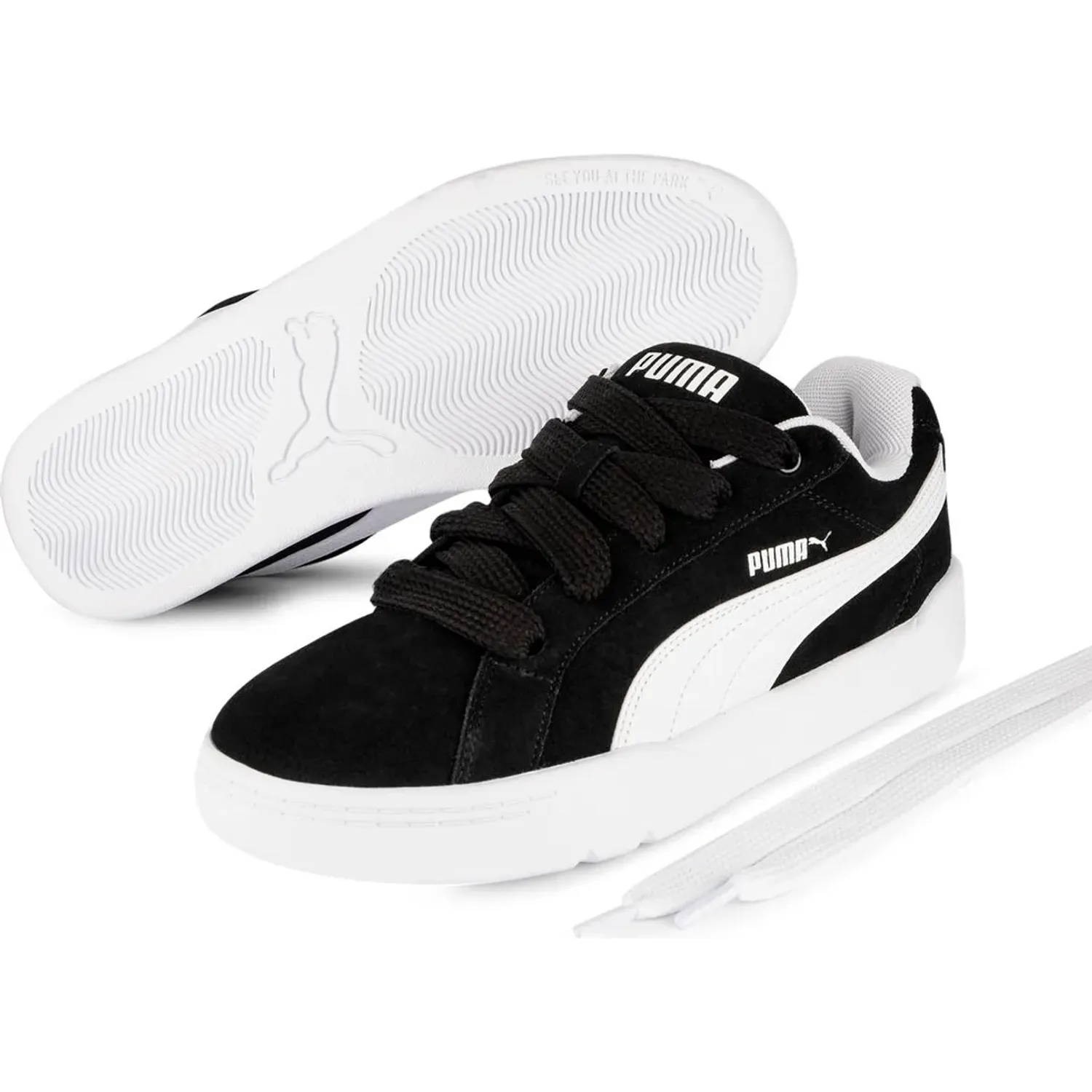 Zapatillas Puma Urbanas Mujer Park Lifestyle Easy Sd Laces color negro | Platanitos