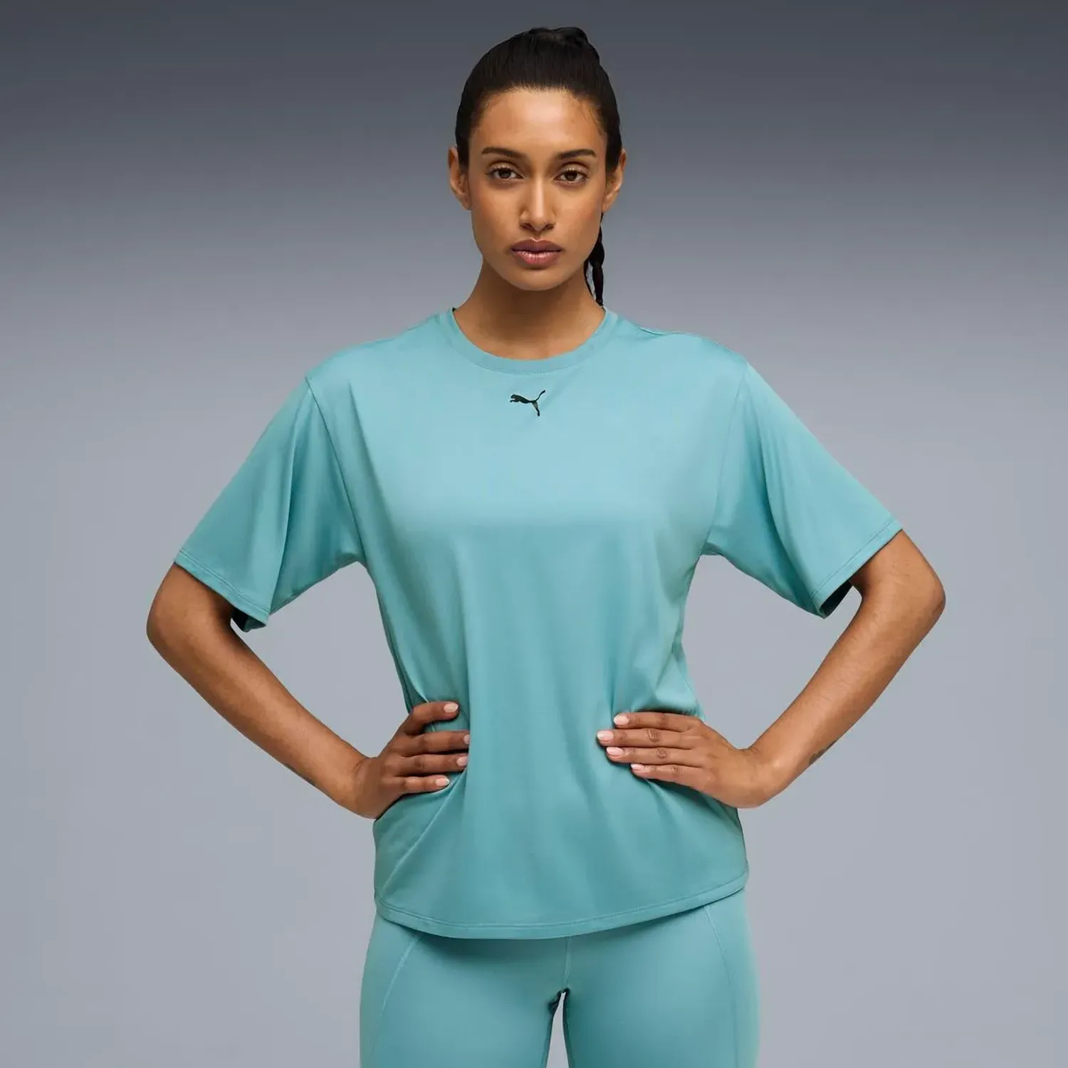 Puma Polo Puma Deportivo Mujer Tad Essential Relaxed Tee color azul | Platanitos